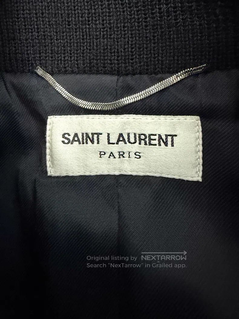 Saint Laurent Paris Saint Laurent Paris Burgundy leather baseball jacket Size US S / EU 44-46 / 1 - 5 Thumbnail