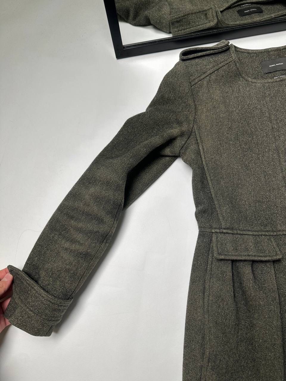 Isabel Marant Isabel Marant Design Sun Faded Wool Coat’s Army 38 Size Size ONE SIZE - 7 Thumbnail