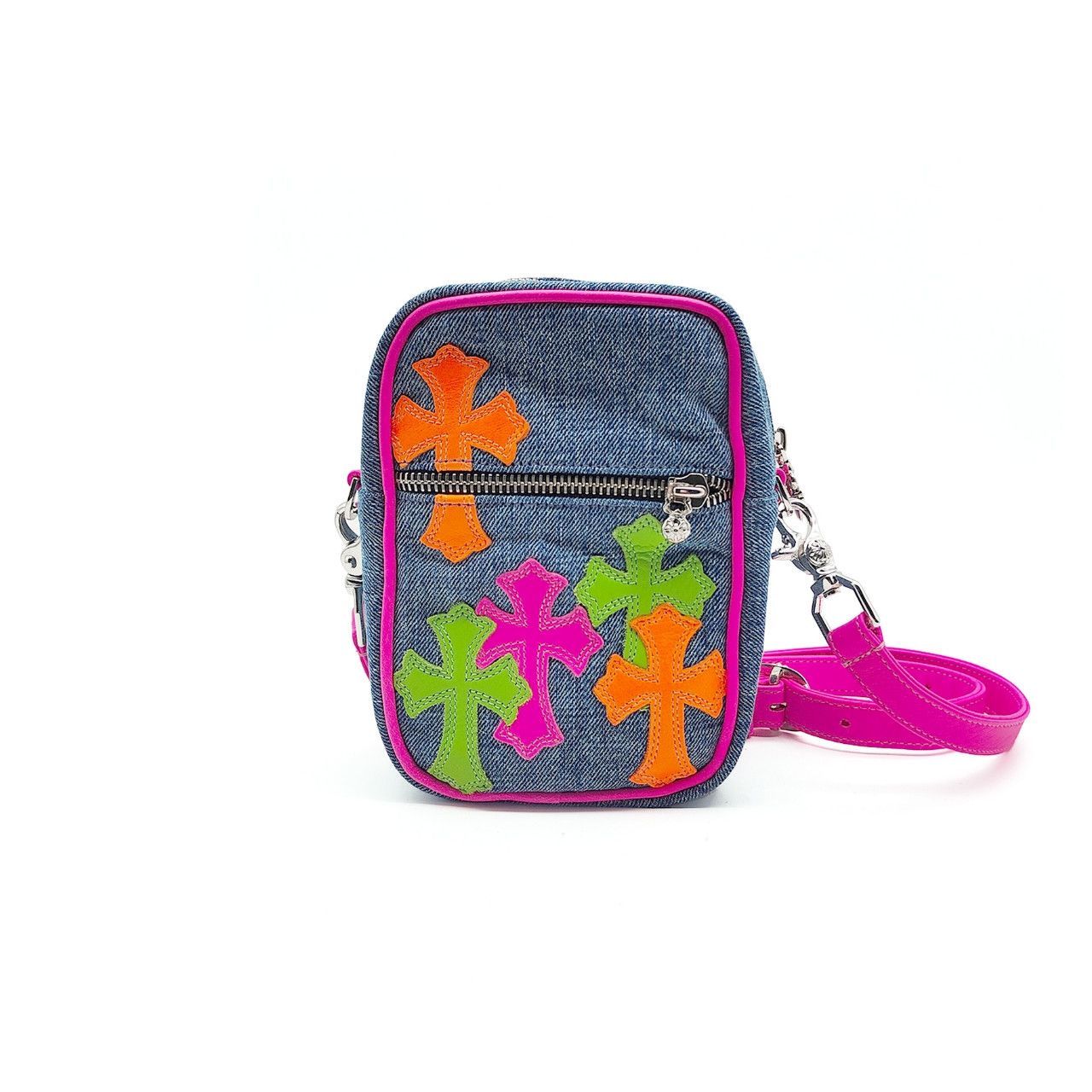 Chrome Hearts Chrome Hearts Multcolor Denim Cross Patch Taka Bag Size ONE SIZE - 1 Thumbnail