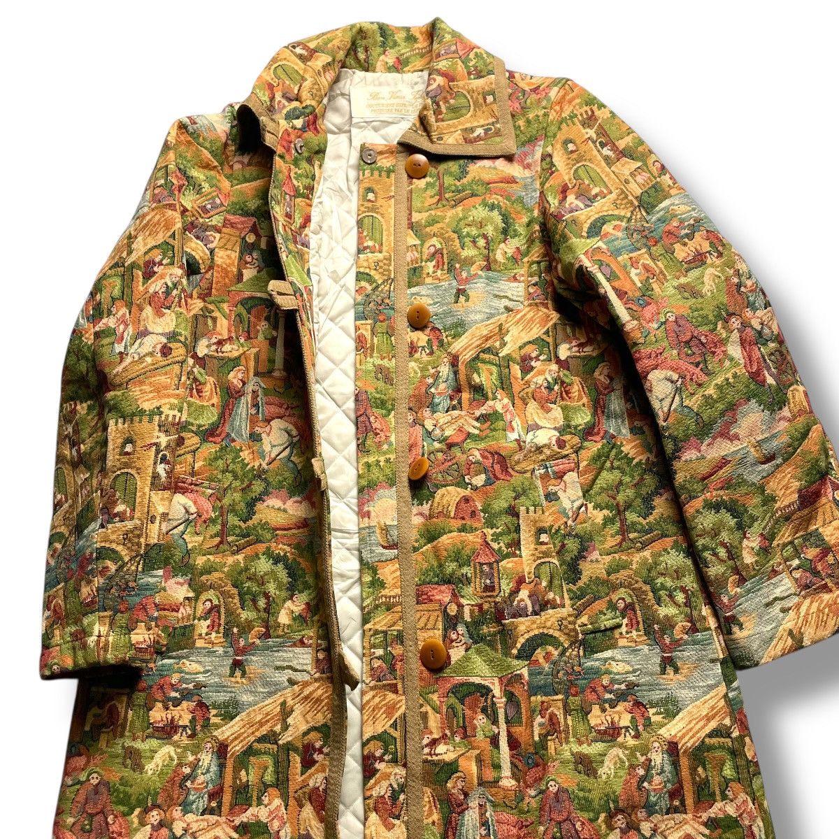 Japanese Brand 🇯🇵 LE ZEPHYR BUTTON UP PRINTED HEAVY COAT JACKET Size M / US 6-8 / IT 42-44 - 12 Thumbnail