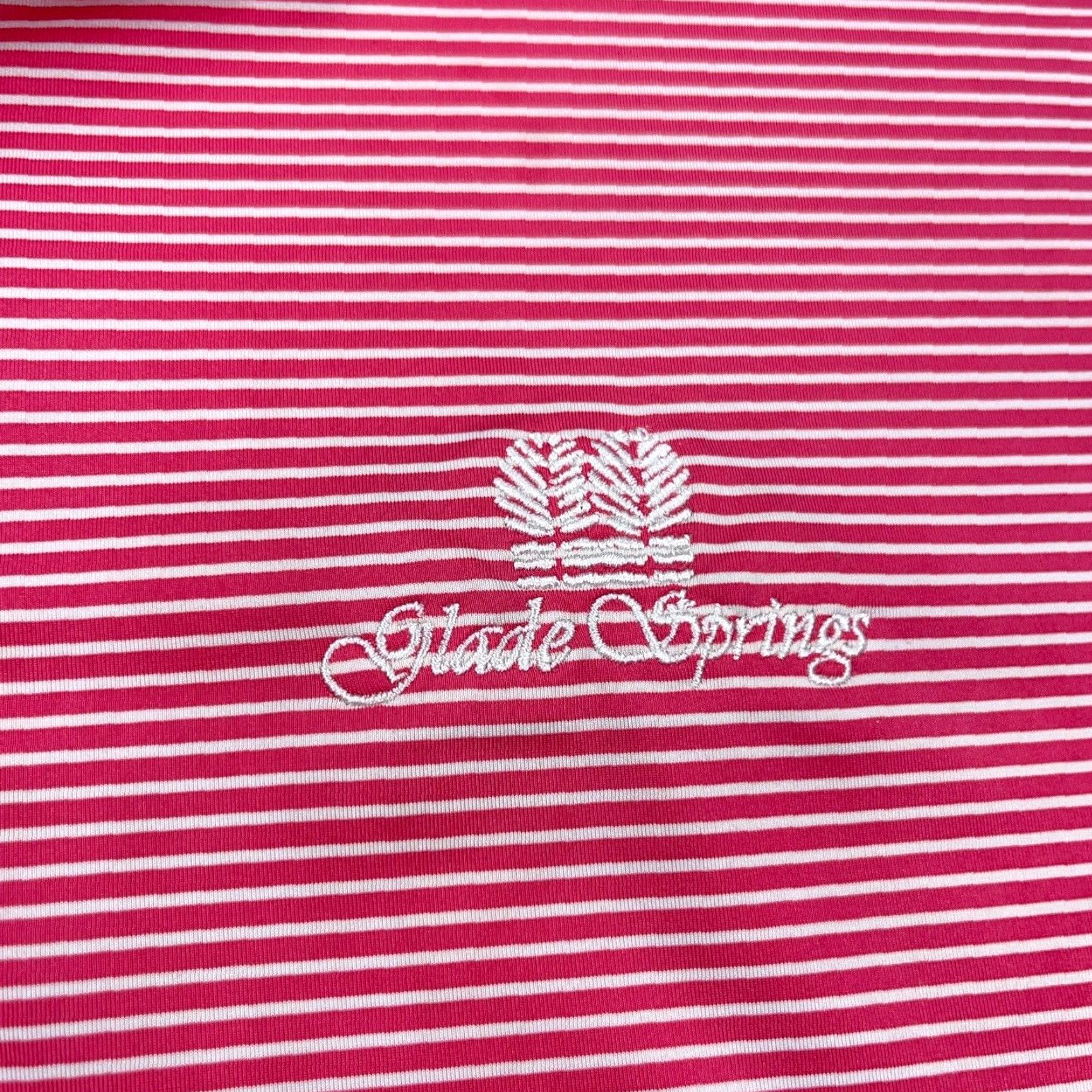 Footjoy FootJoy Polo Shirt Men L Pink Striped Performance Golf Wicking Quick Dry Apparel Logo Short Sleeve Polo Mens Size US L / EU 52-54 / 3 - 4 Thumbnail