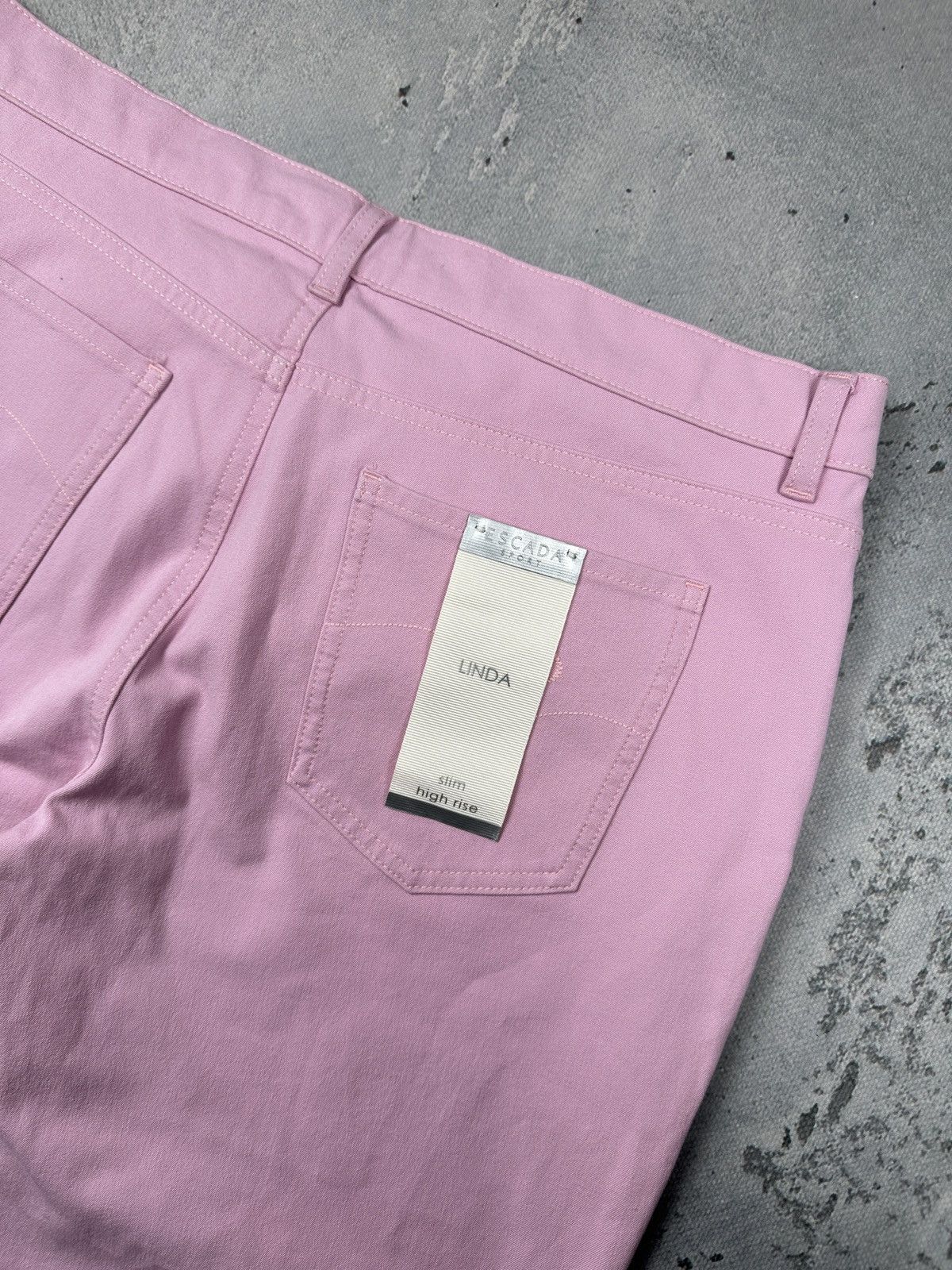 Escada Sport Escada Sport Linda Slim High Rise Pink Jeans Cream Rose Lux Size 36" / US 14 / IT 50 - 11 Thumbnail