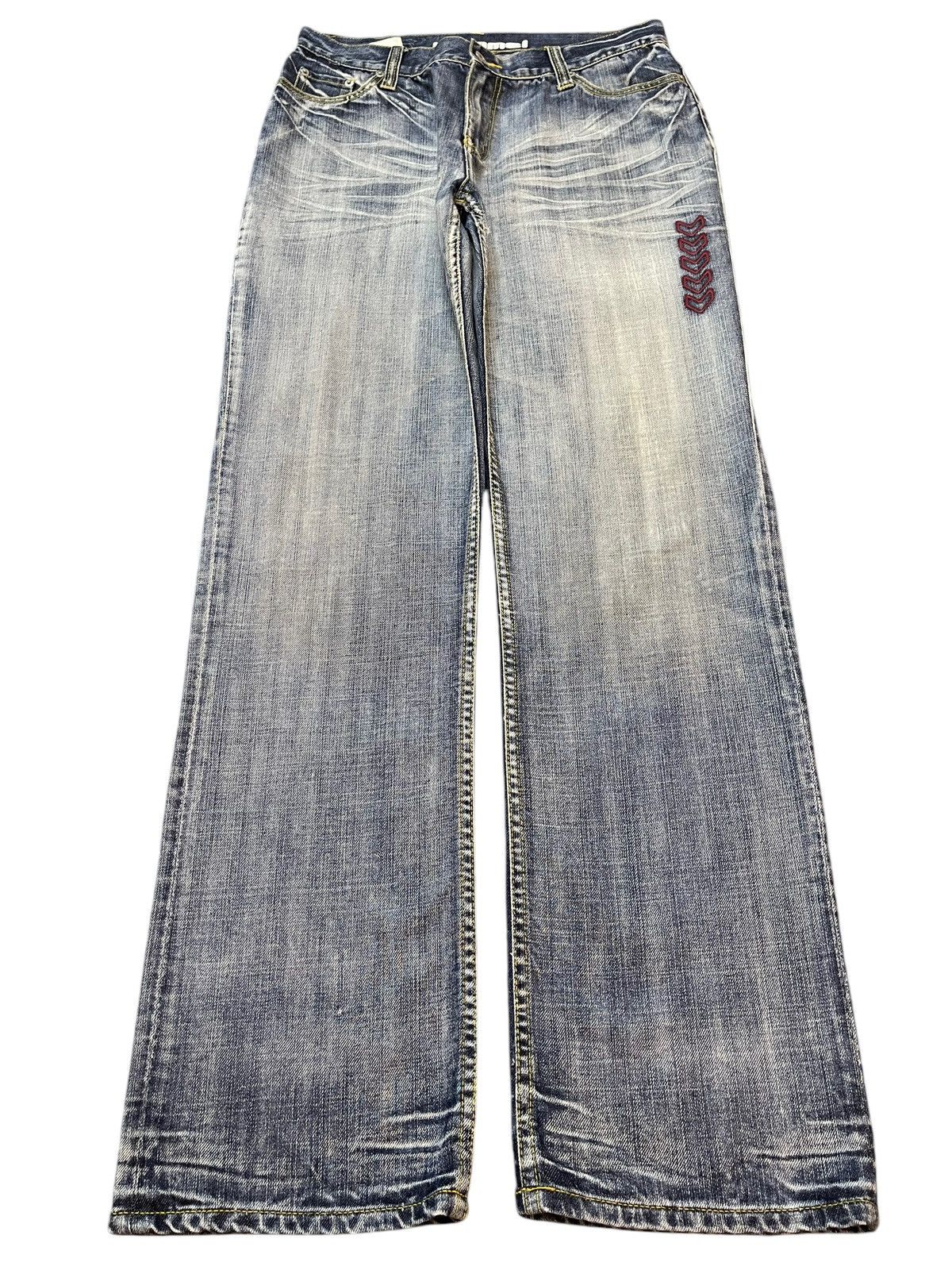 Hummel Vintage Hummel Blue Faded Wash Style Baggy Jeans Size US 32 / EU 48 - 1 Thumbnail