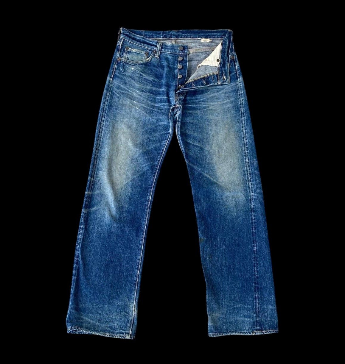 Sugar Cane Vintage Sugar Cane Lot 902 Selvedge Grunge Frayed StarPrint Size US 31 - 1 Thumbnail