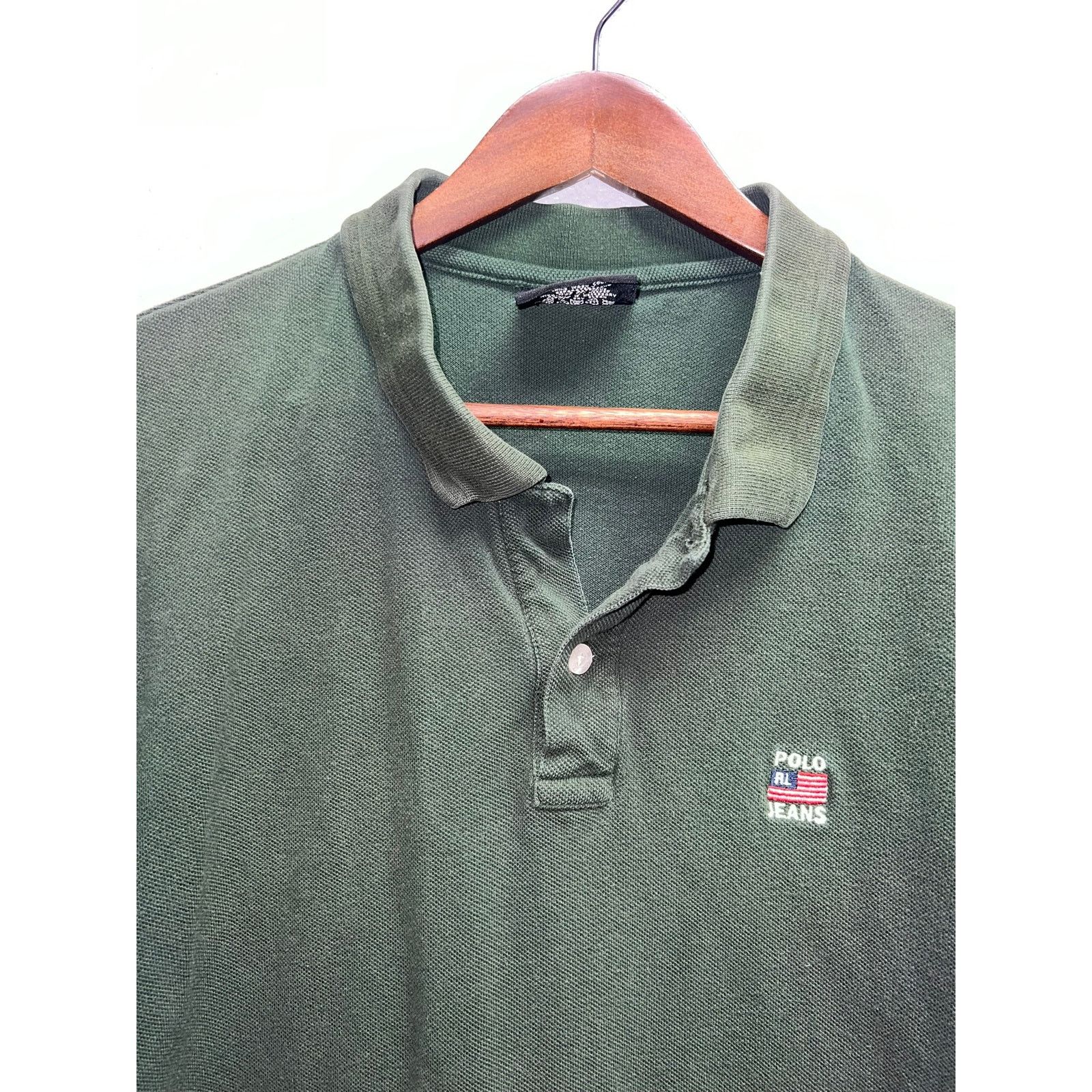 Polo Ralph Lauren Polo Jeans Ralph Lauren Polo Shirt Green 2000s Y2K Mens XL Size US XL / EU 56 / 4 - 2 Thumbnail