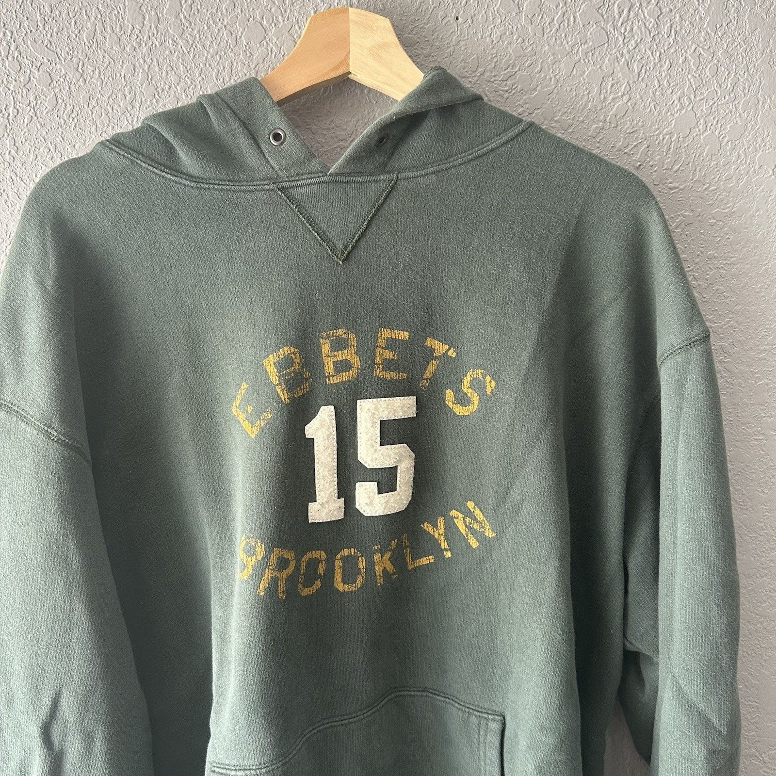 Vintage Vintage 90’s Green Old Navy Hoodie Mens XL Pullover Sweatshi Size US XL / EU 56 / 4 - 2 Thumbnail