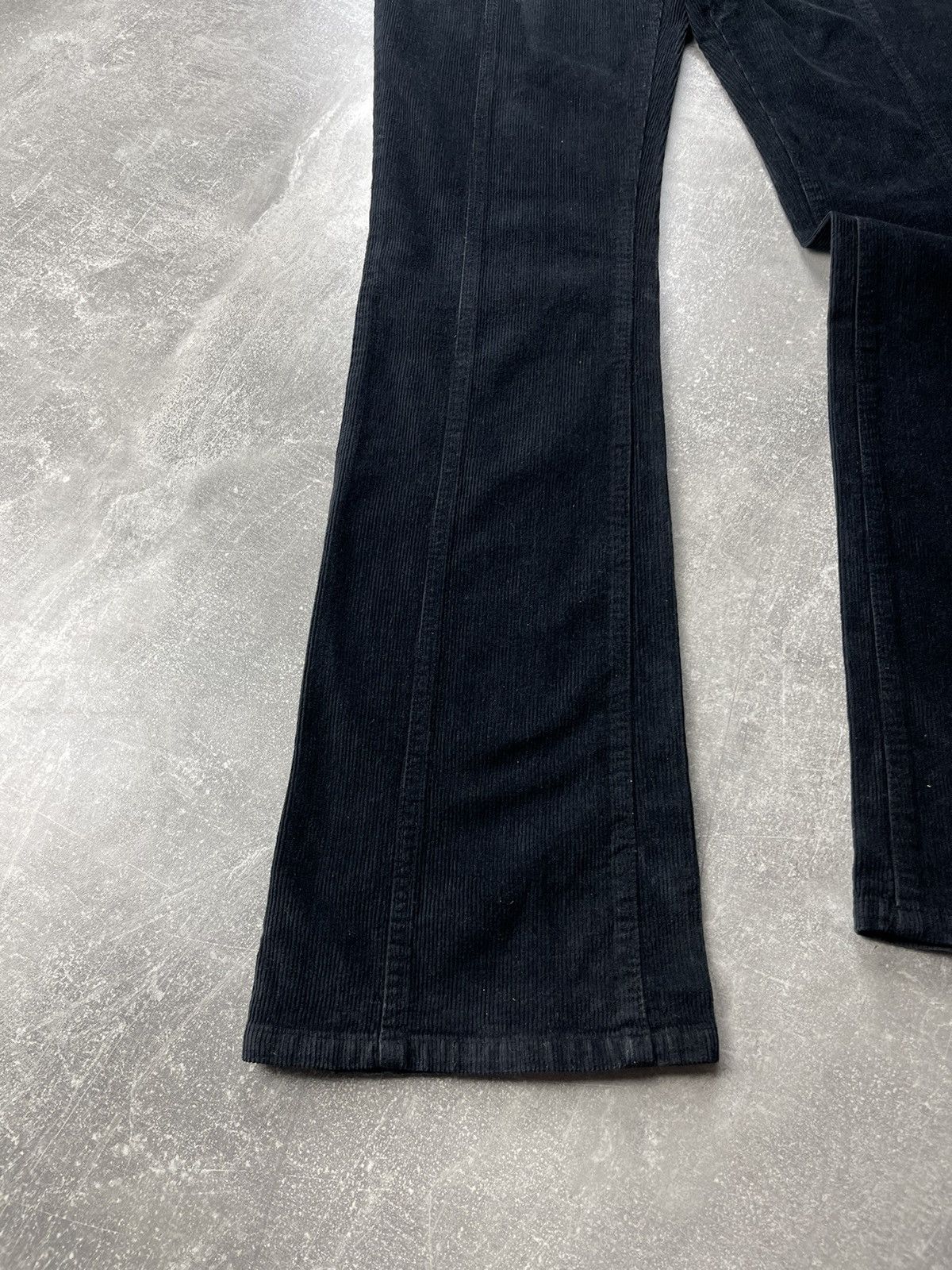 Dolce & Gabbana × Vintage Dolce & Gabbana Navy Blue Corduroy Logo Flared Pants Size 28" / US 6 / IT 42 - 8 Thumbnail