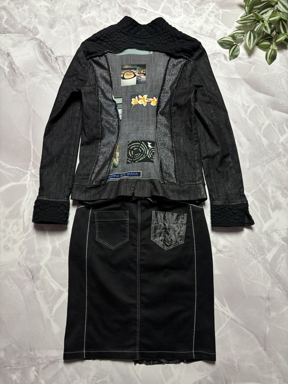Elisa Cavaletti Elisa Cavaletti Art Patchwork 2-Piece Set Black Womens XS/S Size S / US 4 / IT 40 - 6 Thumbnail