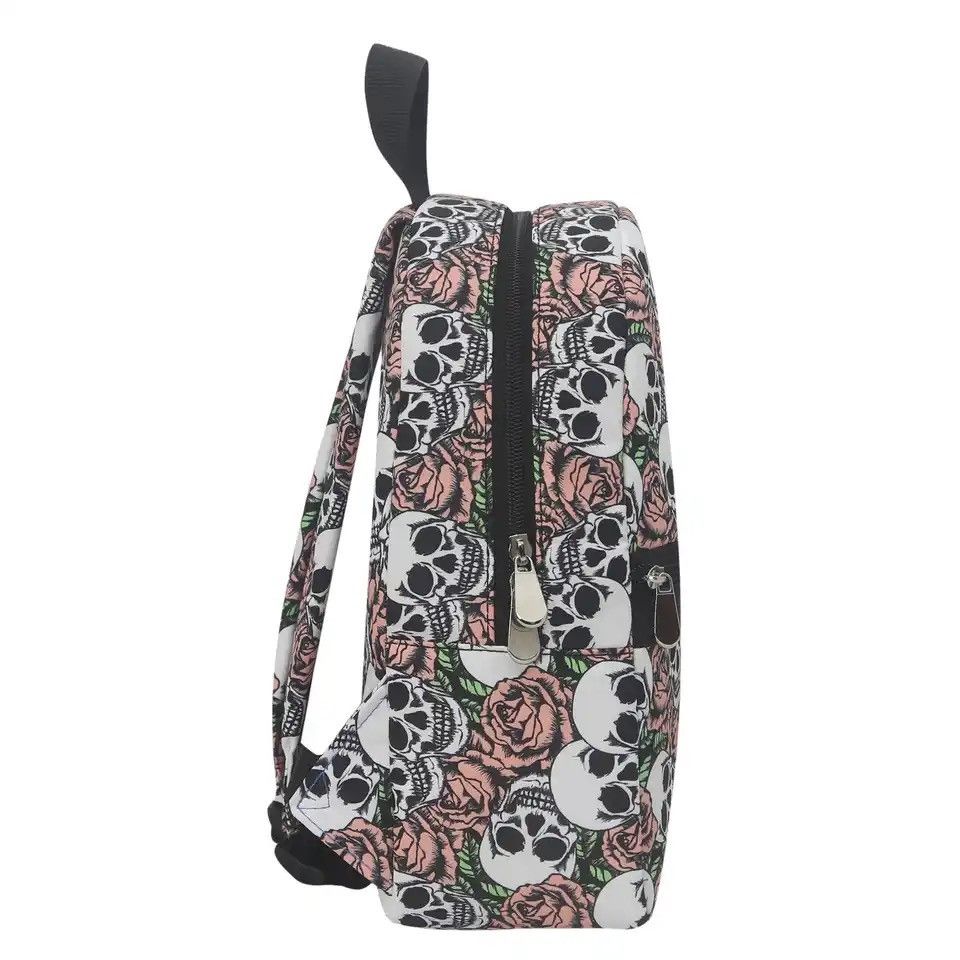 Other Commuting Skull Rose Personalized Fashion Backpack Size ONE SIZE - 3 Thumbnail