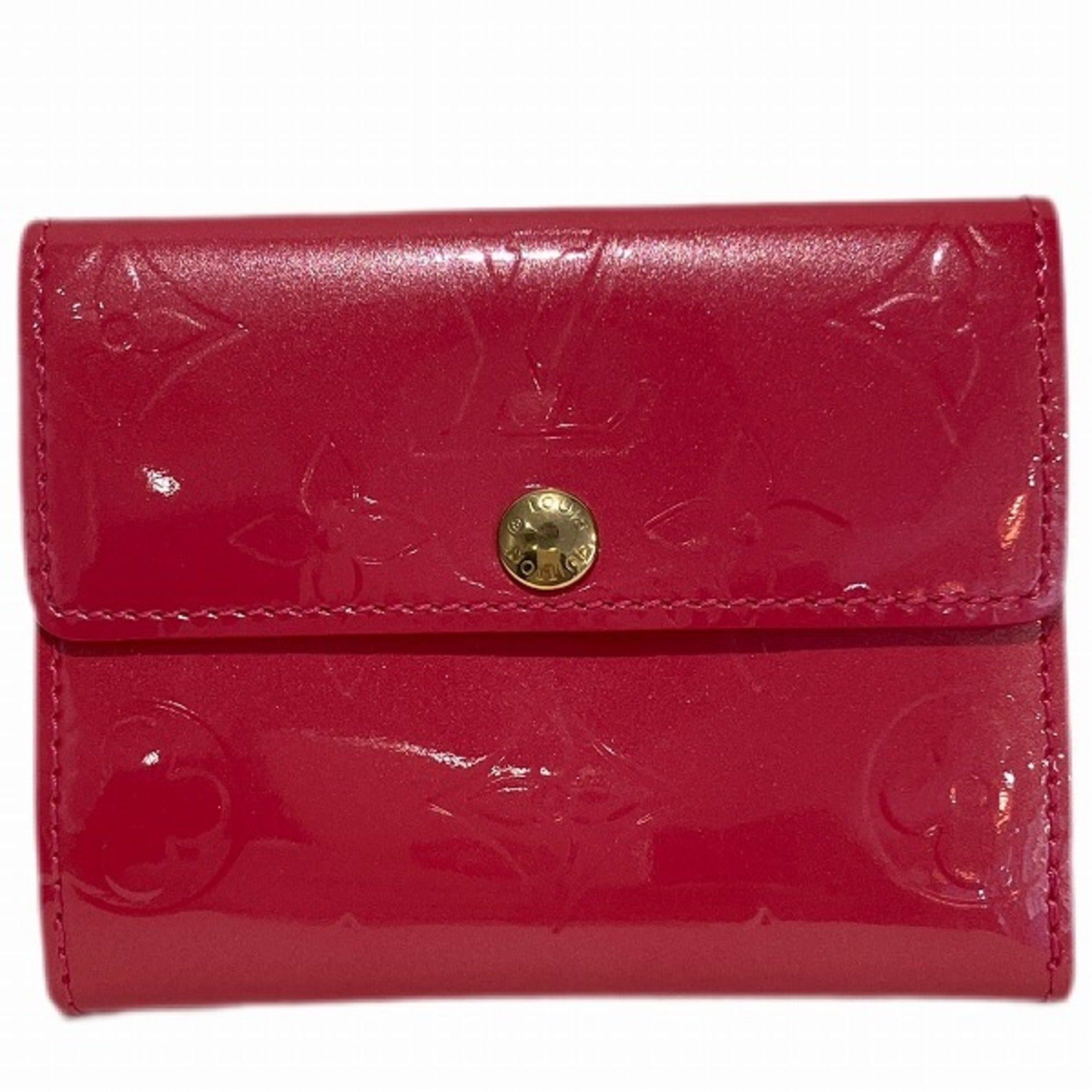 image of Louis Vuitton Vernis Ludlow M9143F Framboise Wallet Coin Case Women's in Red
