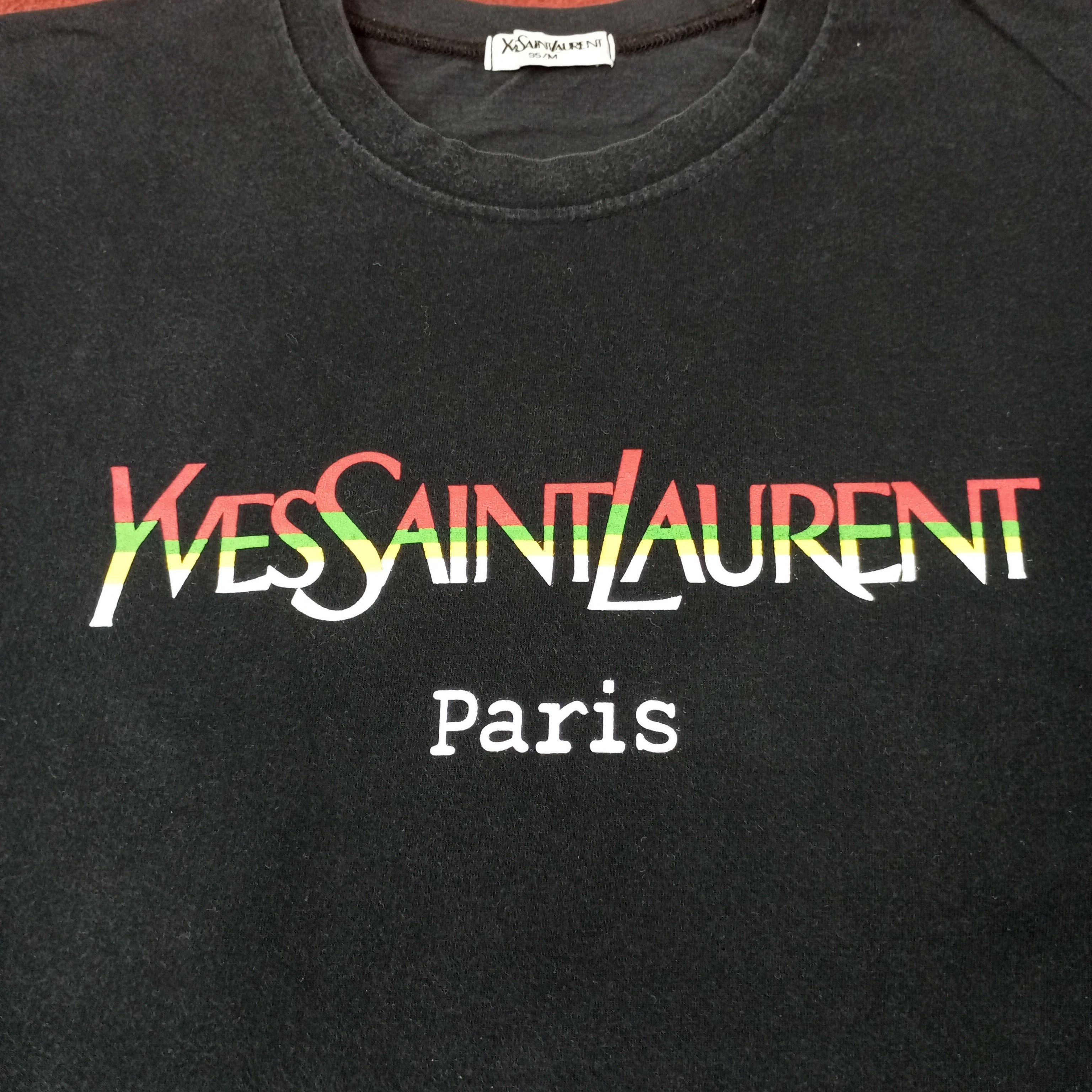 Vintage × Yves Saint Laurent Yves Saint Laurent Colours Spellout Design Tshirt Size US M / EU 48-50 / 2 - 2 Thumbnail
