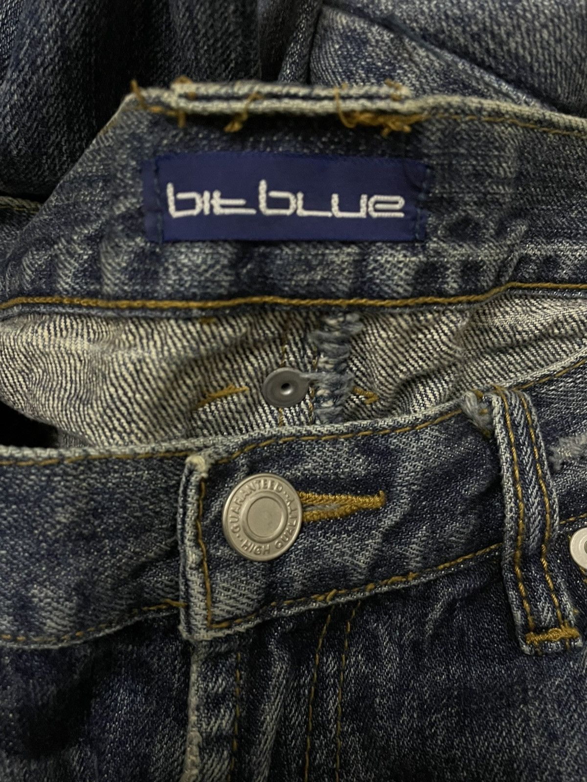 Japanese Brand VINTAGE BIT BLUE JAPAN DESIGNER 90S PUNK BIKERS OG DENIM Size US 29 - 15 Thumbnail