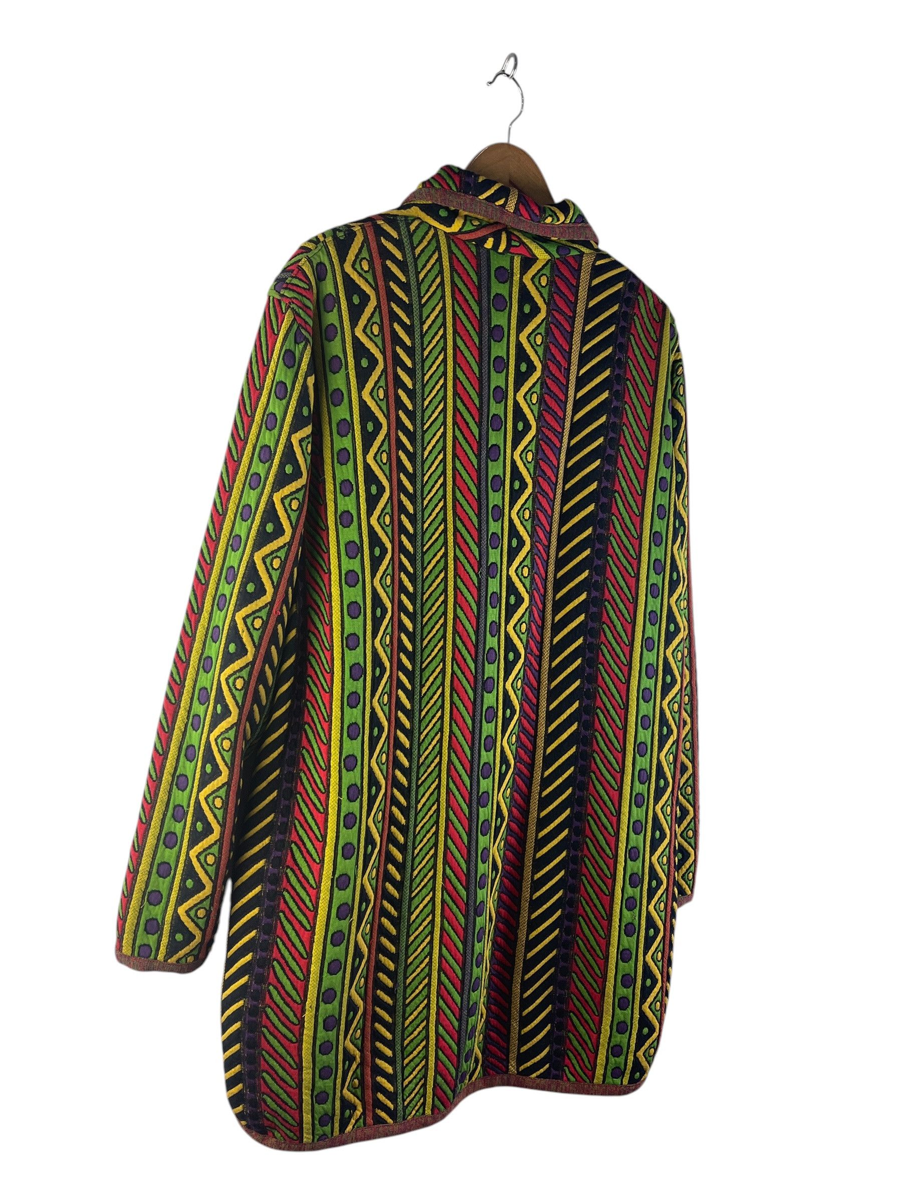 Missoni Missoni Intimo Multicolor Tribal Jacquard Knit Cardigan Size L / US 10 / IT 46 - 6 Thumbnail