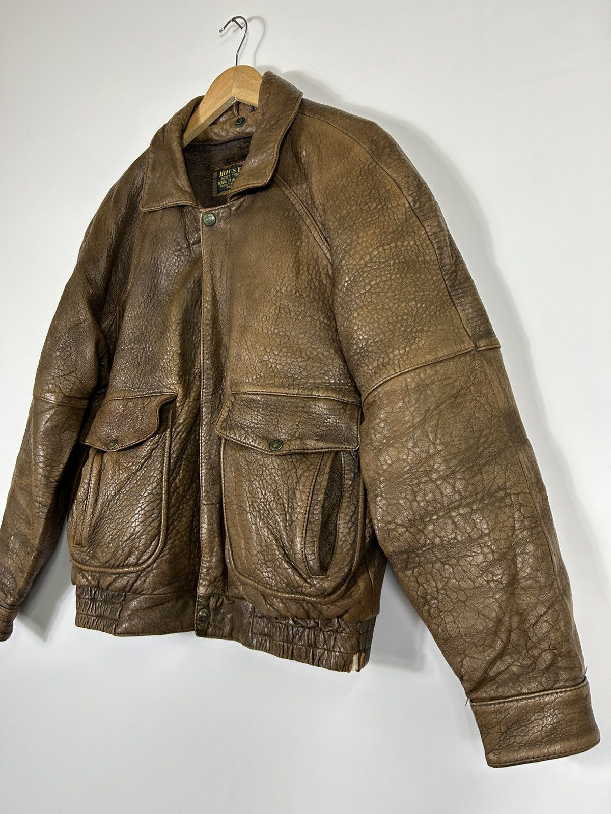 Leather ⚡️Vintage 80’s Houston A2 Flyer Leather Jacket Size US L / EU 52-54 / 3 - 3 Thumbnail