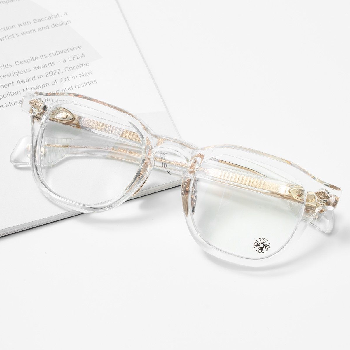 Chrome Hearts CHROME HEARTS CHIRP CHIRP-A CRYSTAL 18KGP GLASSES Size ONE SIZE - 6 Thumbnail