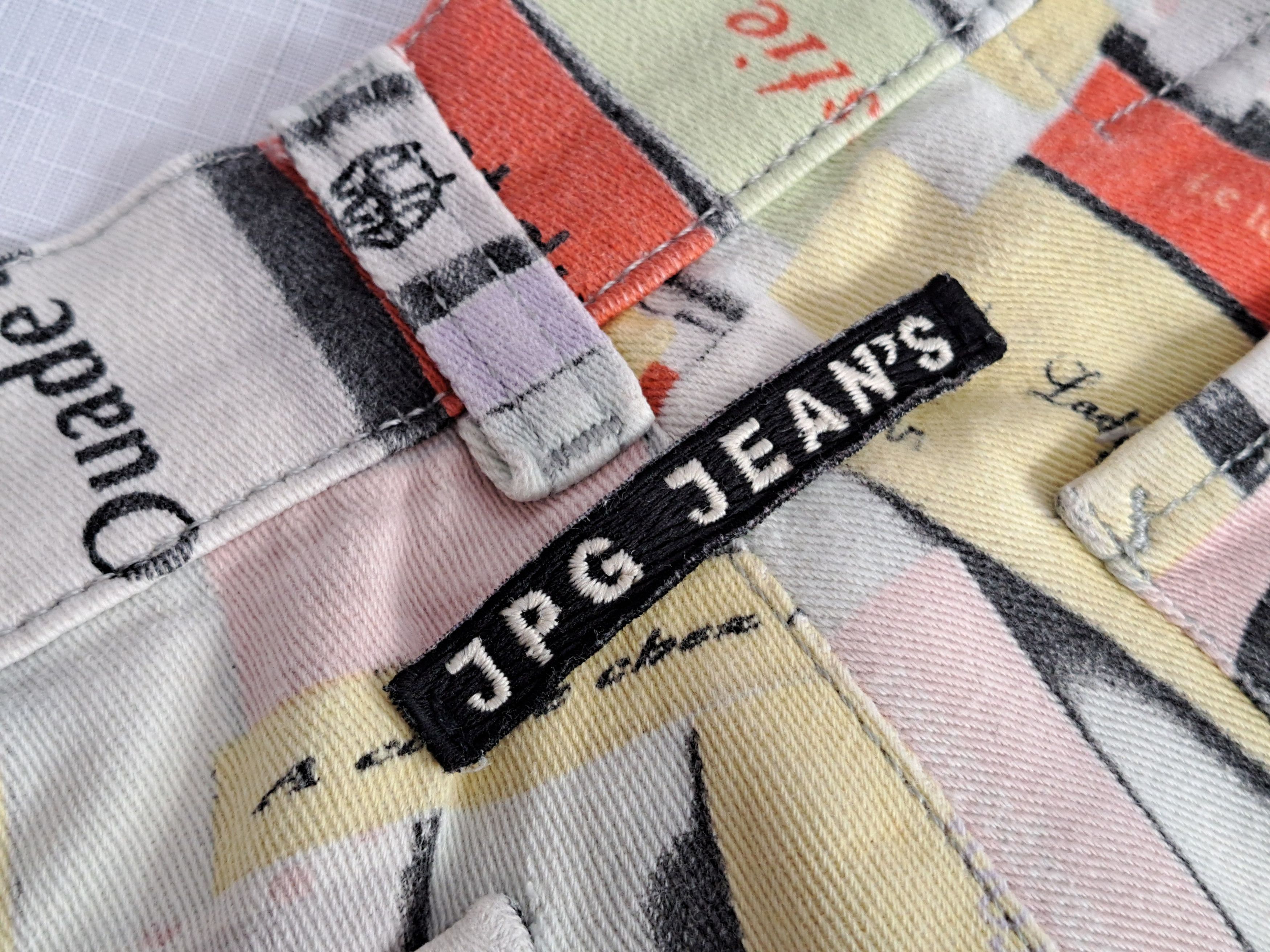 Jean Paul Gaultier × Vintage Vtg Jean Paul Gaultier playful books print jeans. Size 28" / US 6 / IT 42 - 7 Thumbnail