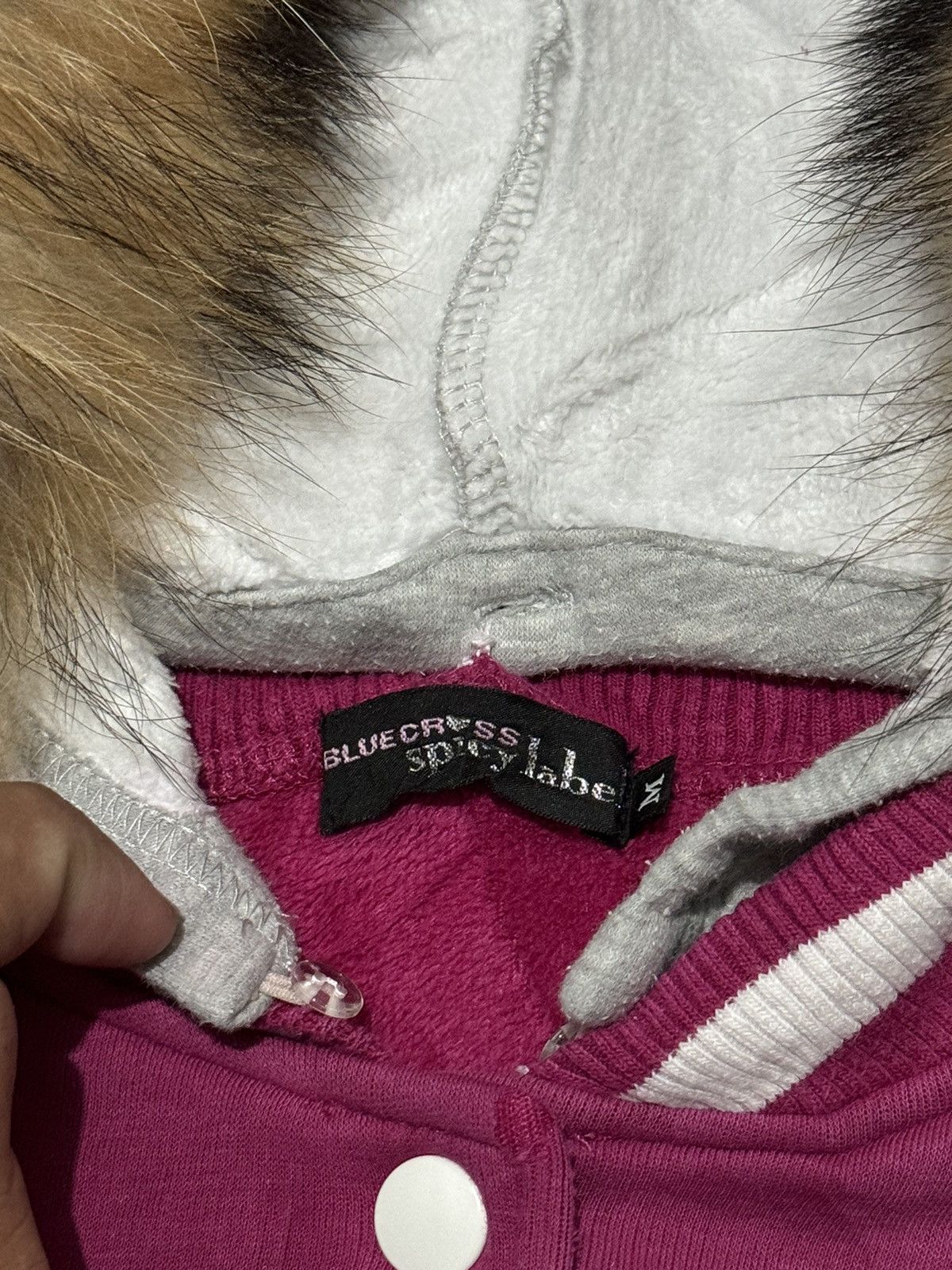 Hysteric Glamour × If Six Was Nine × Japanese Brand 2000s Blue Cross Fur Hoodie Y2k Style Size US S / EU 44-46 / 1 - 7 Thumbnail