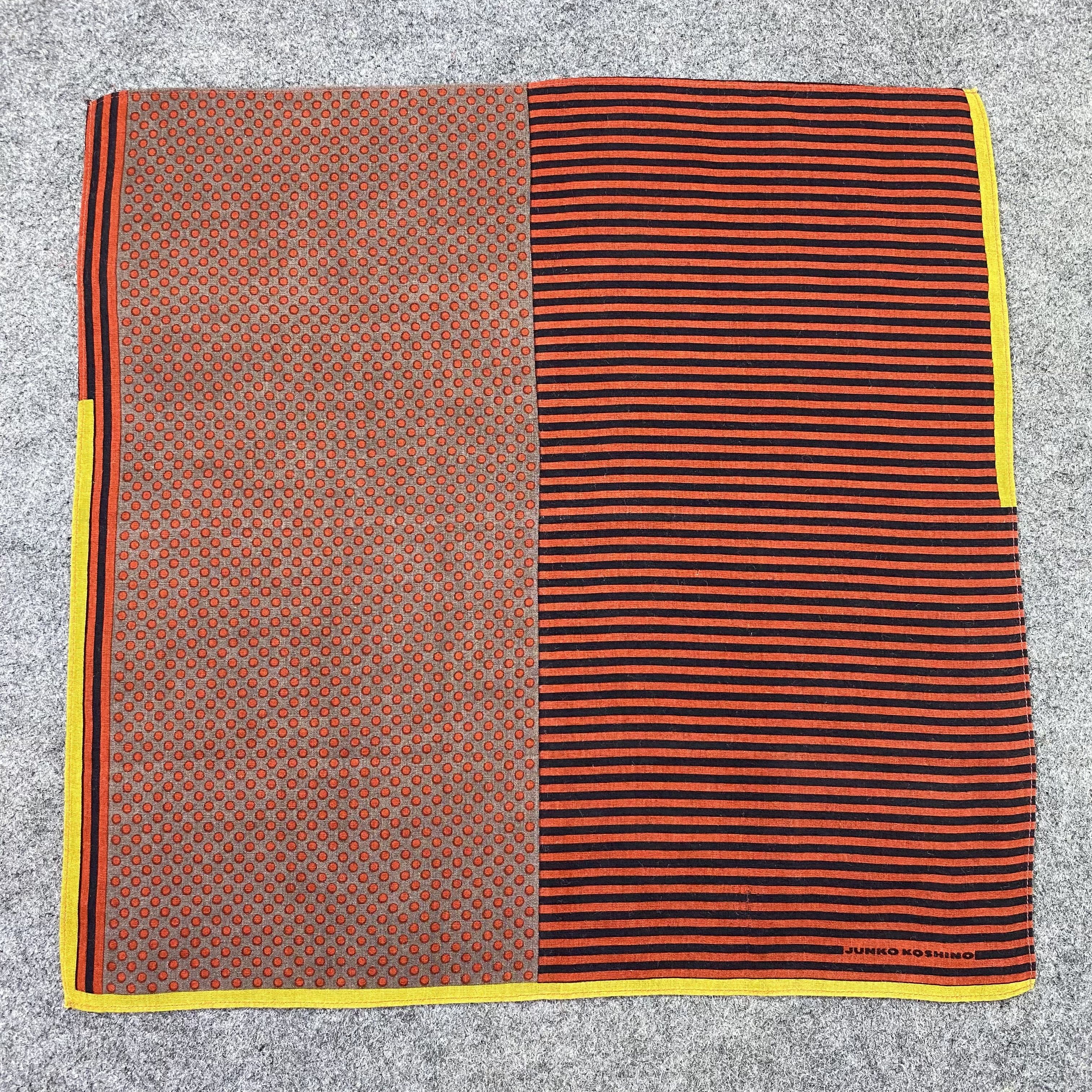 Japanese Brand Junko Koshino Handkerchief Neckerchief Bandana-B1634 Size ONE SIZE - 3 Thumbnail