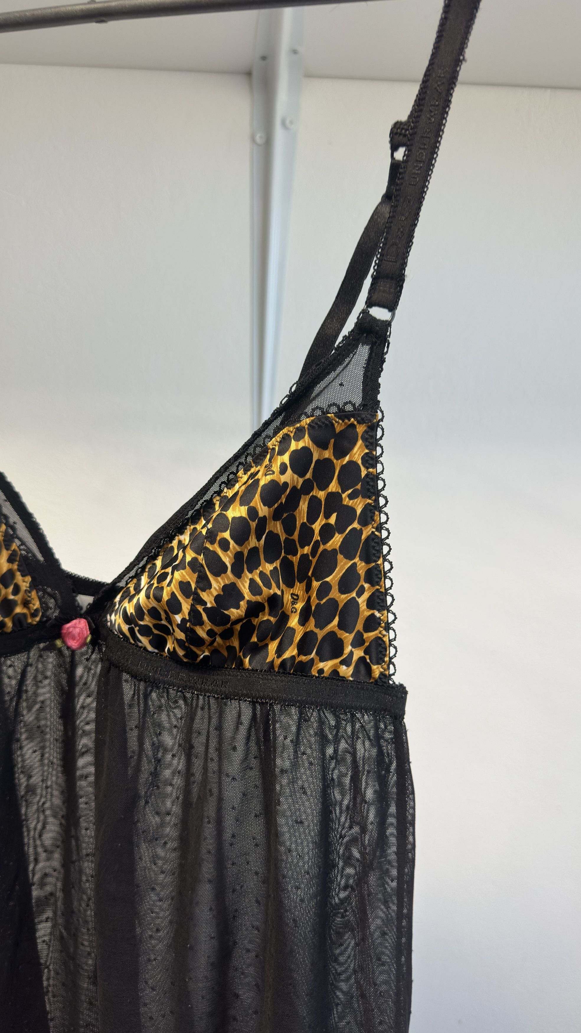 Dolce & Gabbana Dolce & Gabbana Black Leopard Lace Pattern Lingerie Tank Top Size M / US 6-8 / IT 42-44 - 4 Thumbnail