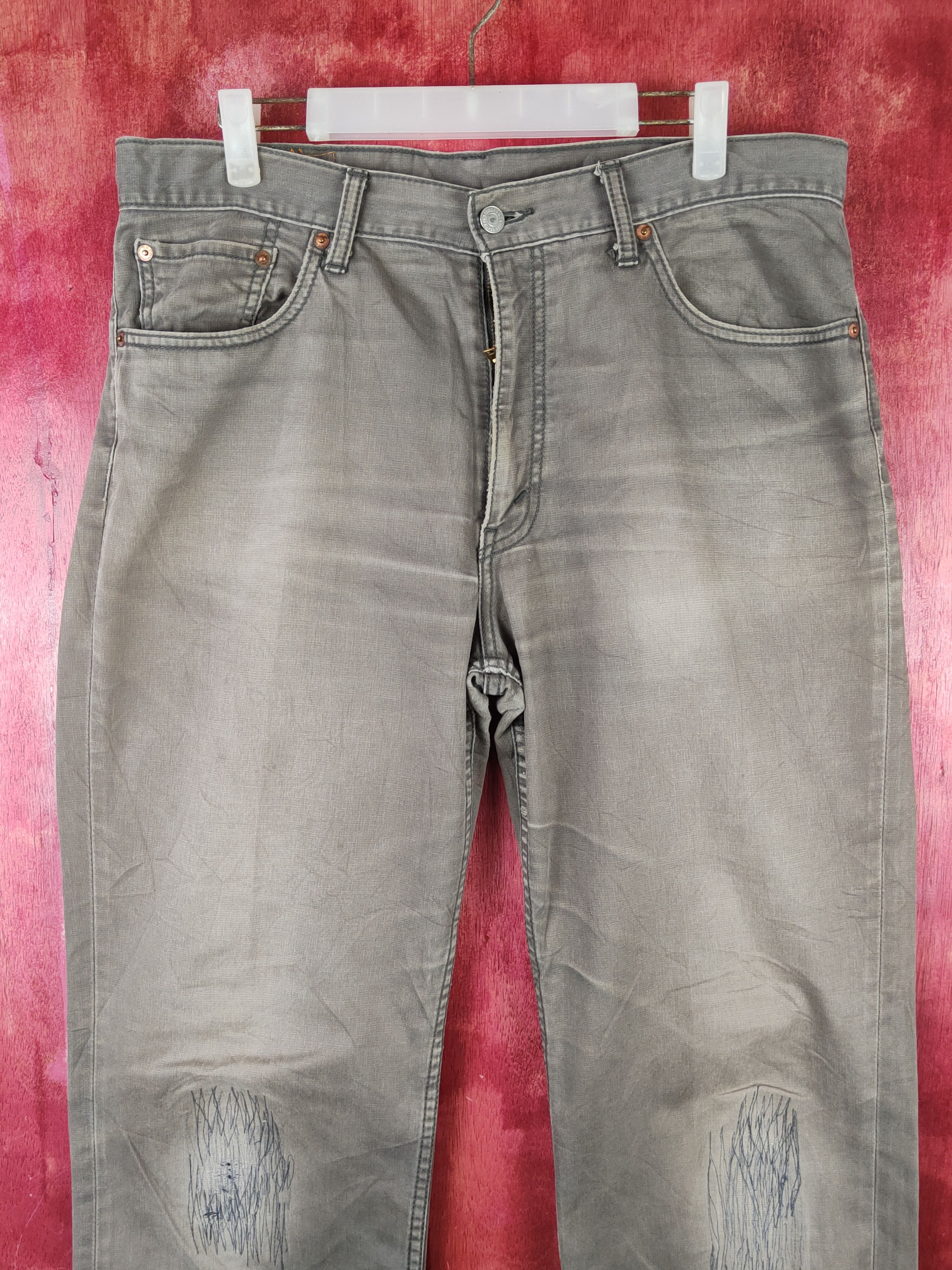 Japanese Brand 702 Levi's Olive Faded vintage ripped cargo Pants #S1433 Size US 36 / EU 52 - 2 Thumbnail
