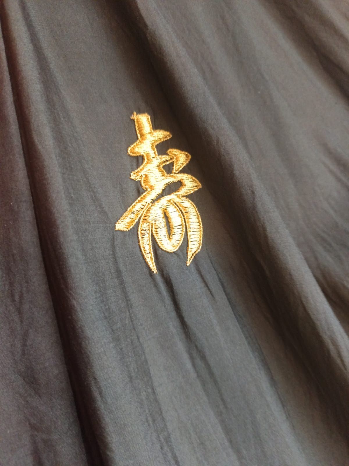 Other Vintage Japanese Black Silk Kimono / Haori Jacket Size US L / EU 52-54 / 3 - 3 Thumbnail