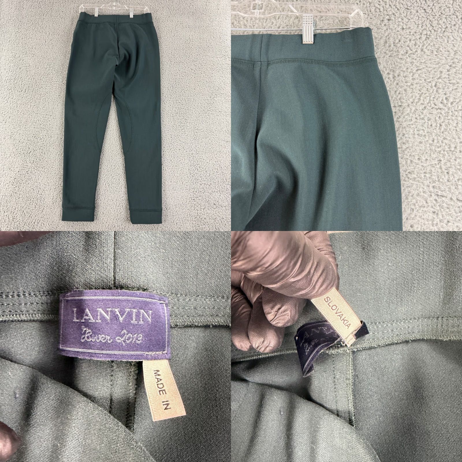 Lanvin Lanvin River 2013 Legging Pants Womens Size 12 Green Pull On Tapered Mid-Rise Size 34" / US 12 / IT 48 - 8 Thumbnail