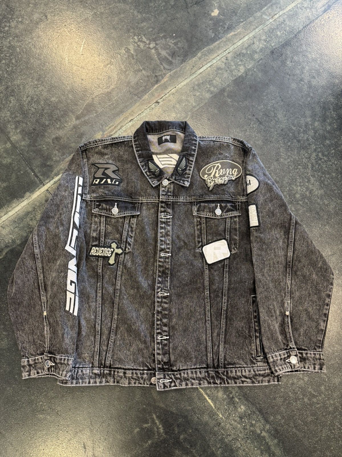 Revenge Revenge Denim Jacket Size US XXL / EU 58 / 5 - 1 Thumbnail