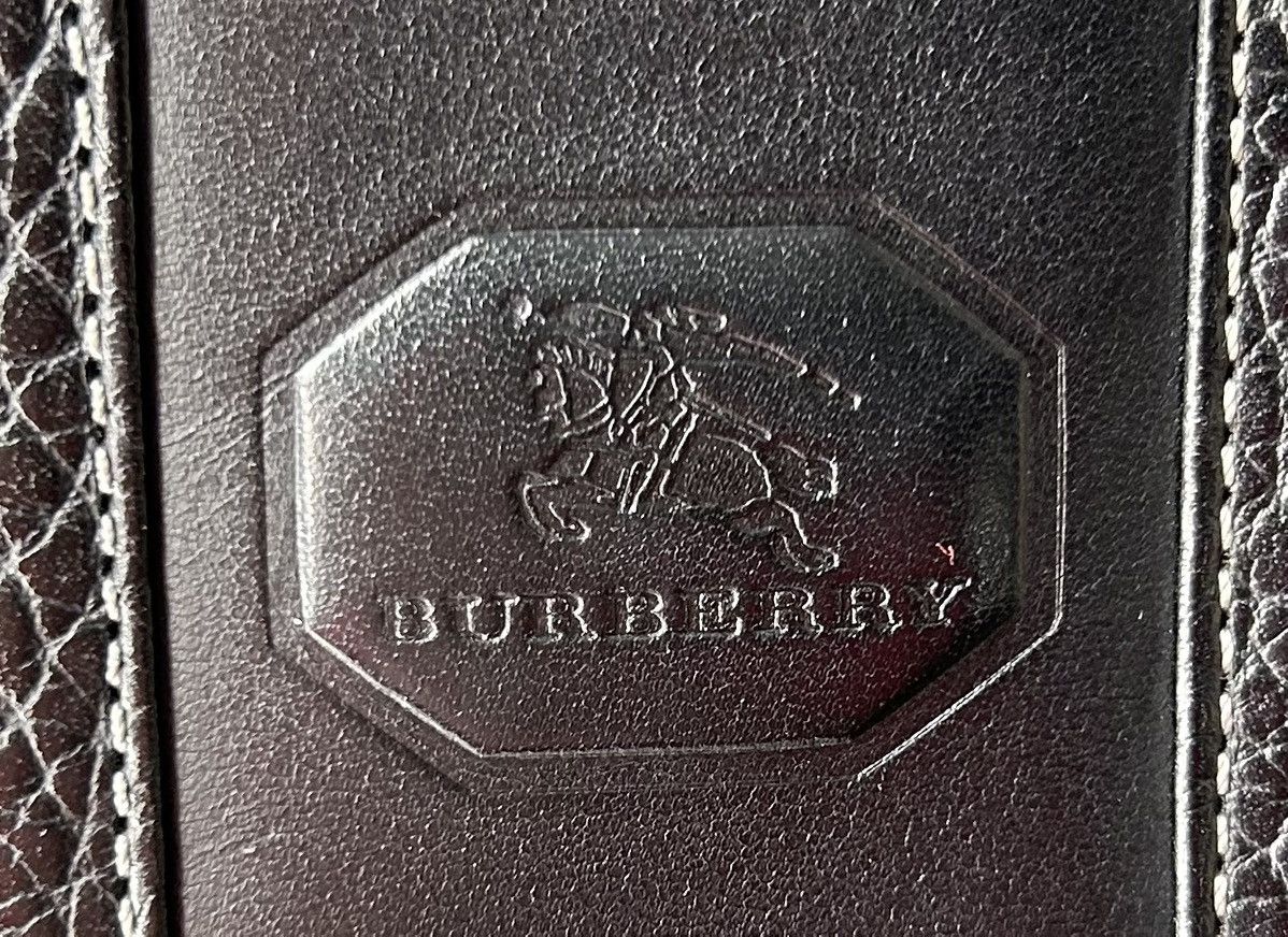 Burberry Burberry Black Leather Nova Check Clutch Bag Wristlet Size ONE SIZE - 2 Thumbnail