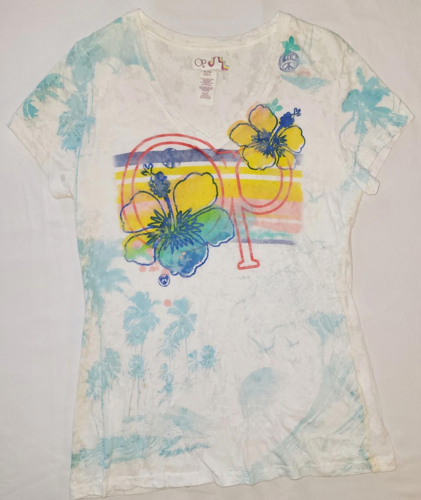 Ocean Pacific OP junior's XL{15-17} wht. short sleeve shirt Size XL / US 12-14 / IT 48-50 - 1 Thumbnail