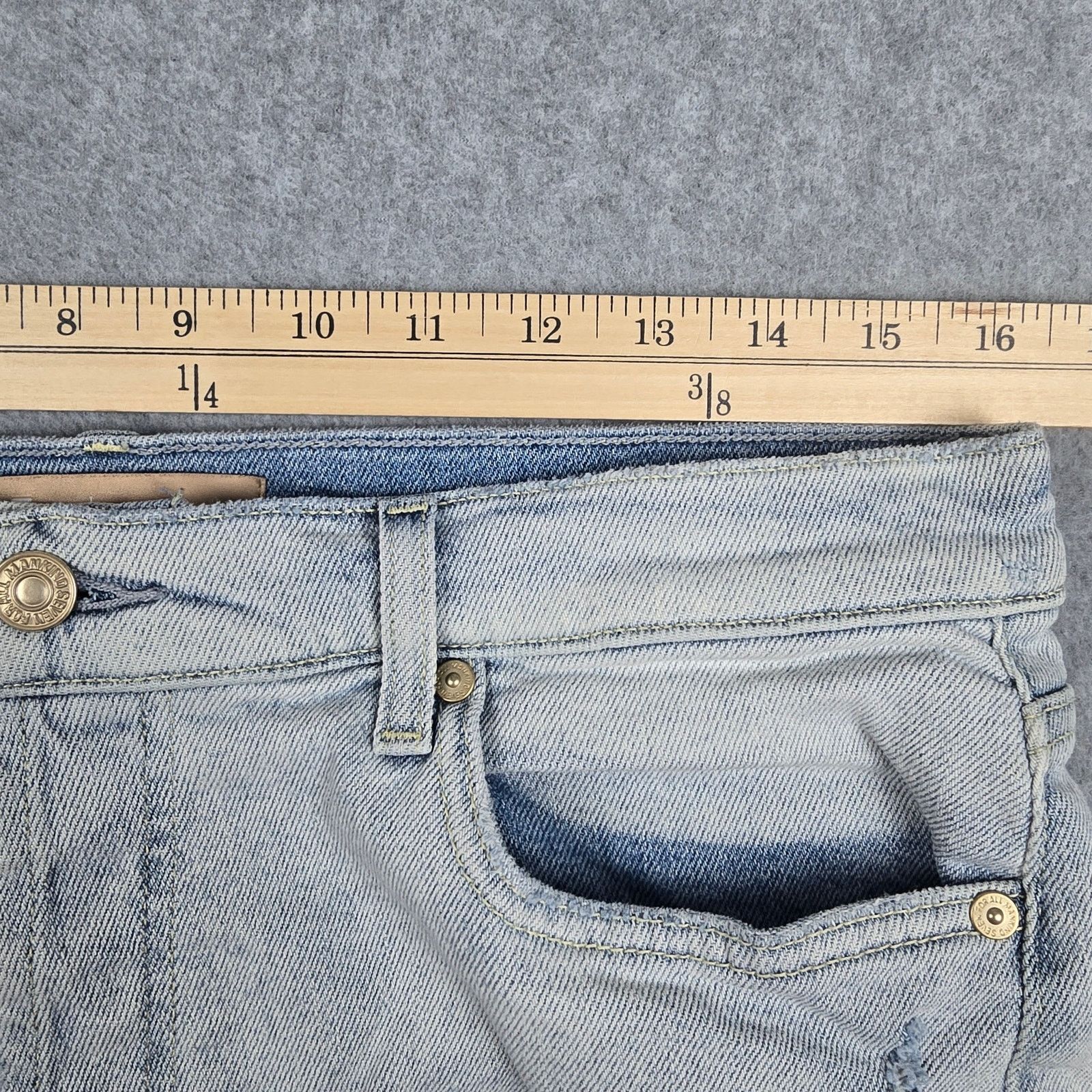 7 For All Mankind 7 for All Mankind 31 Josephina Distressed Button Fly Jeans Size 31" - 18 Thumbnail