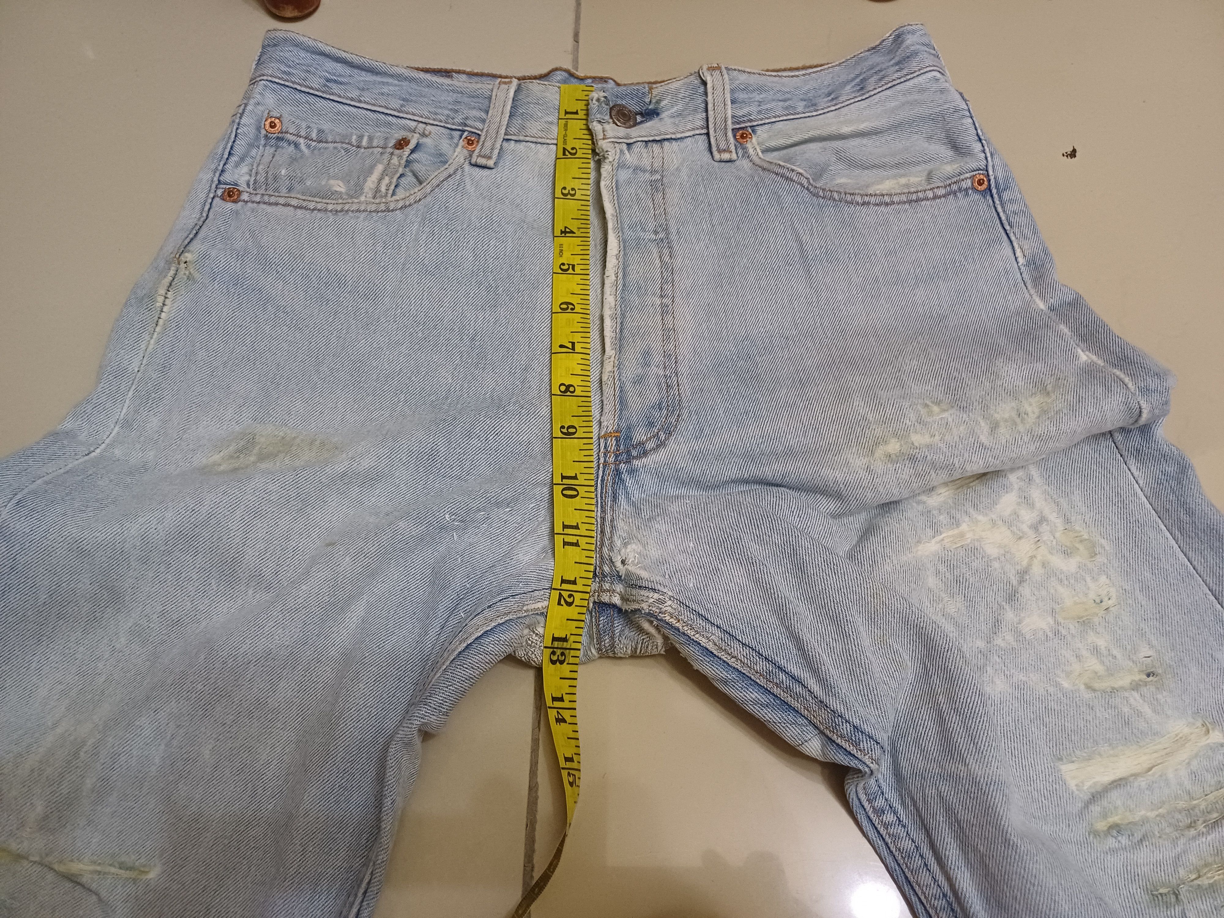 Levi's Vintage Clothing Crazy Distressed, vintage 90s Levis 501 🔥🔥🔥 Size US 32 / EU 48 - 20 Thumbnail