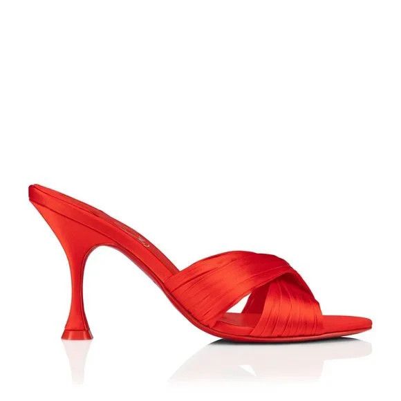 Christian Louboutin o1s1wg110325 Nicol is Black 85 Ole in Red Size US 9 / IT 39 - 1 Thumbnail