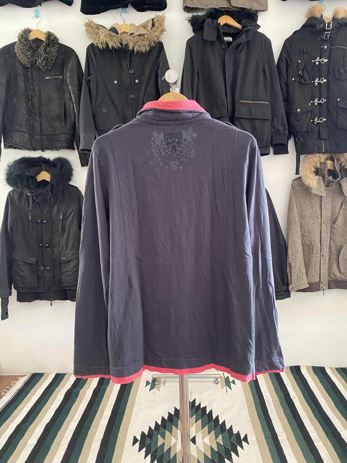 Raf Simons Japanese Buckaroo Poem Gothic Style DoubleLayer Longsleeve Size US L / EU 52-54 / 3 - 19 Thumbnail