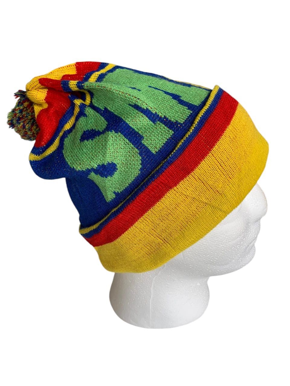 Japanese Brand × Kapital × Vintage Streetwear Style Multicolour Smile Beanie Hats Size ONE SIZE - 2 Thumbnail