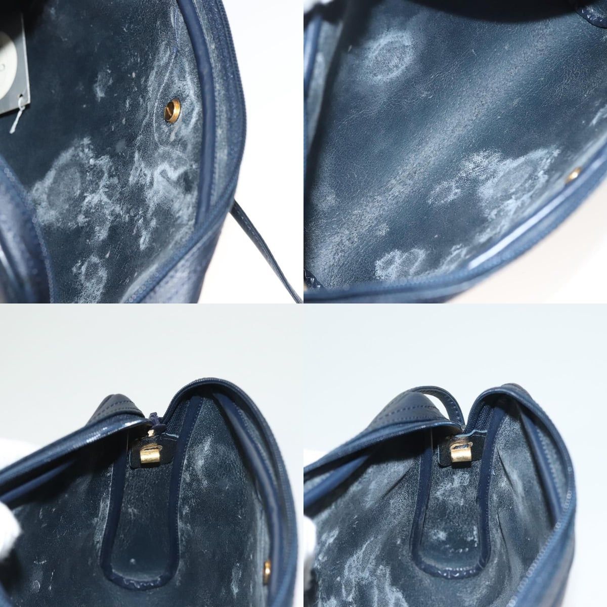 Dior DIOR Honeycomb Canvas Shoulder Bag Pvc Navy Gold Size ONE SIZE - 12 Thumbnail