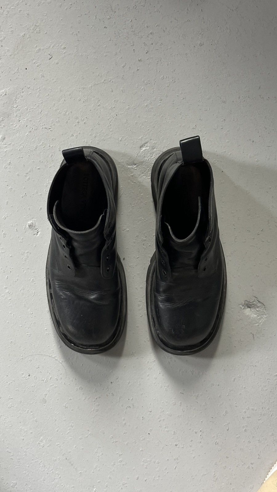 Bottega Veneta Bottega Vanetta Lug Ankle Boot Black Size US 10.5 / EU 43-44 - 2 Thumbnail