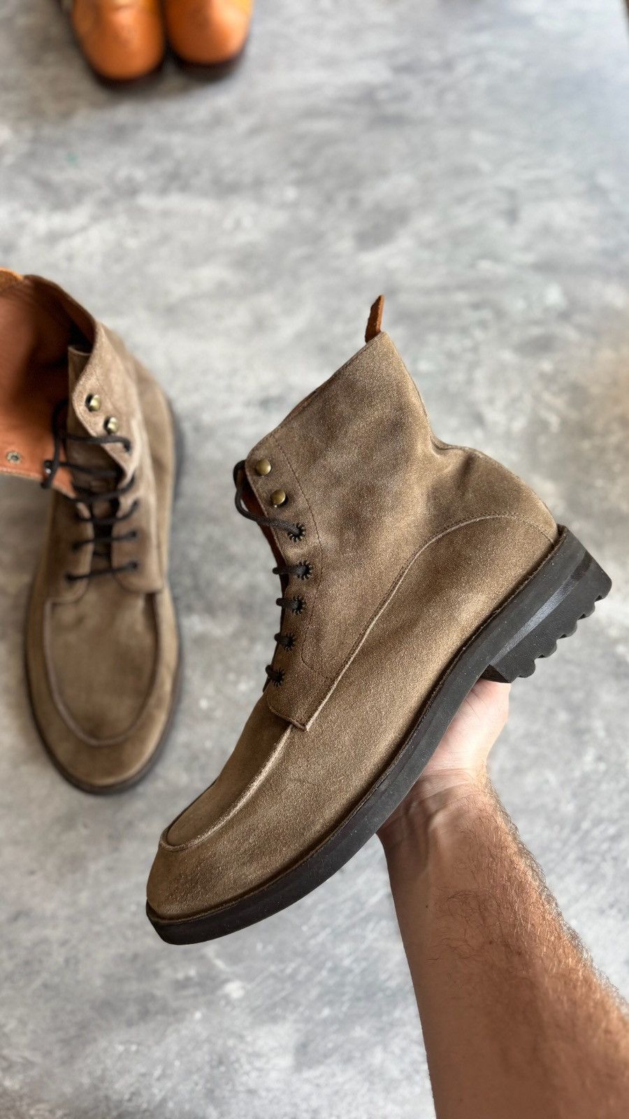 Designer × Vintage Italian Handmade Suede Chukka Boots Size US 11.5 / EU 44-45 - 1 Thumbnail