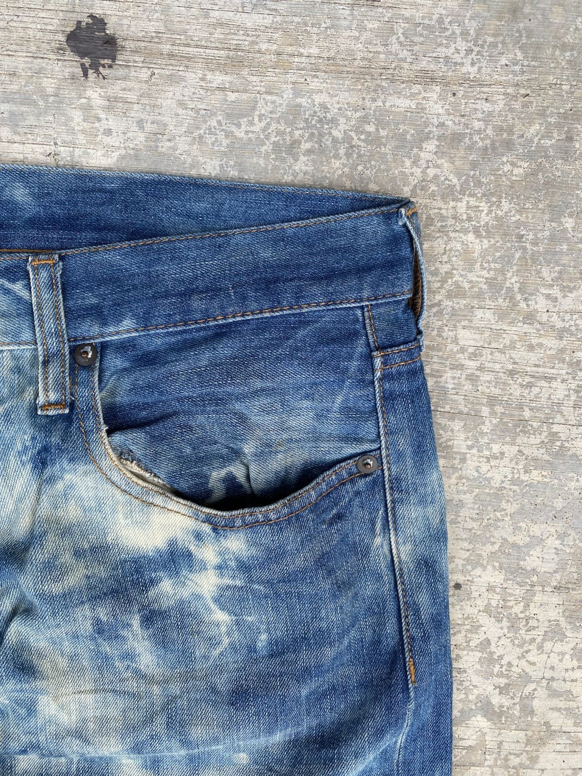 GU Japanese brand GU bleached baggy pants Size US 33 - 5 Thumbnail
