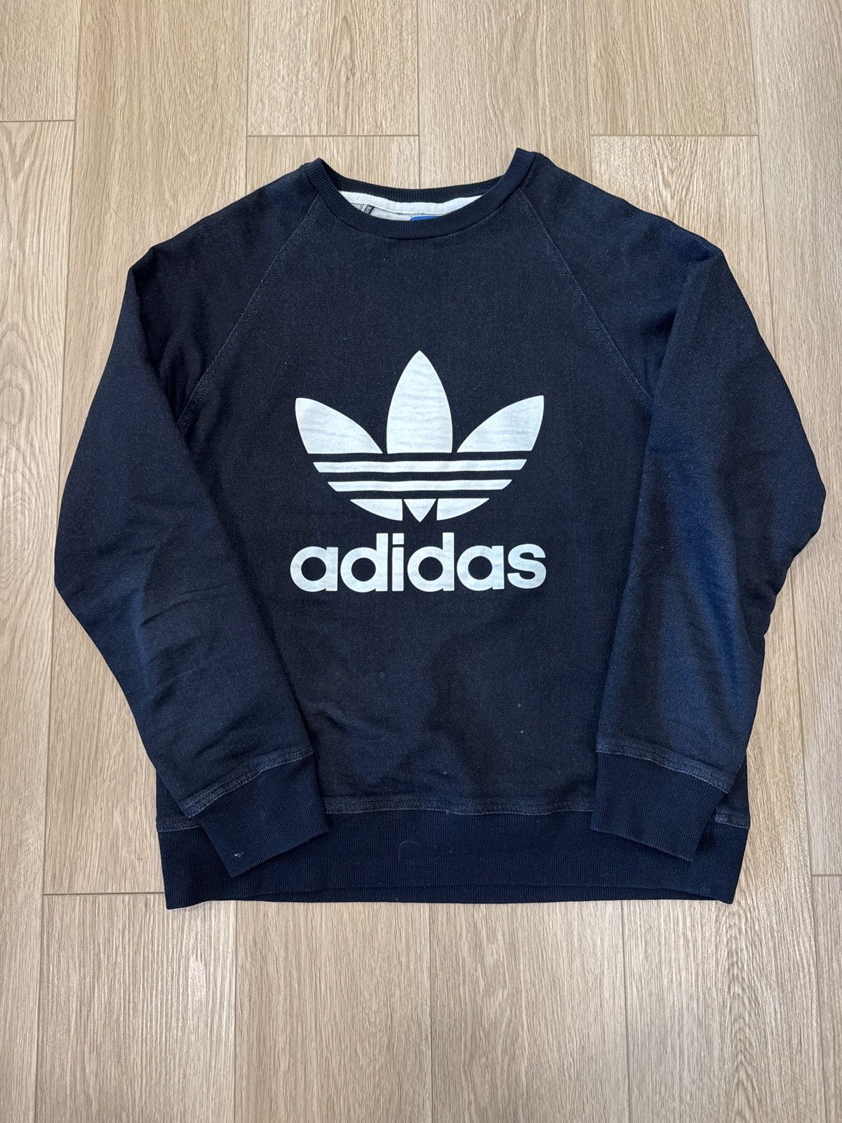 Adidas Adidas trefoil denim sweatshirt Size US L / EU 52-54 / 3 - 1 Thumbnail
