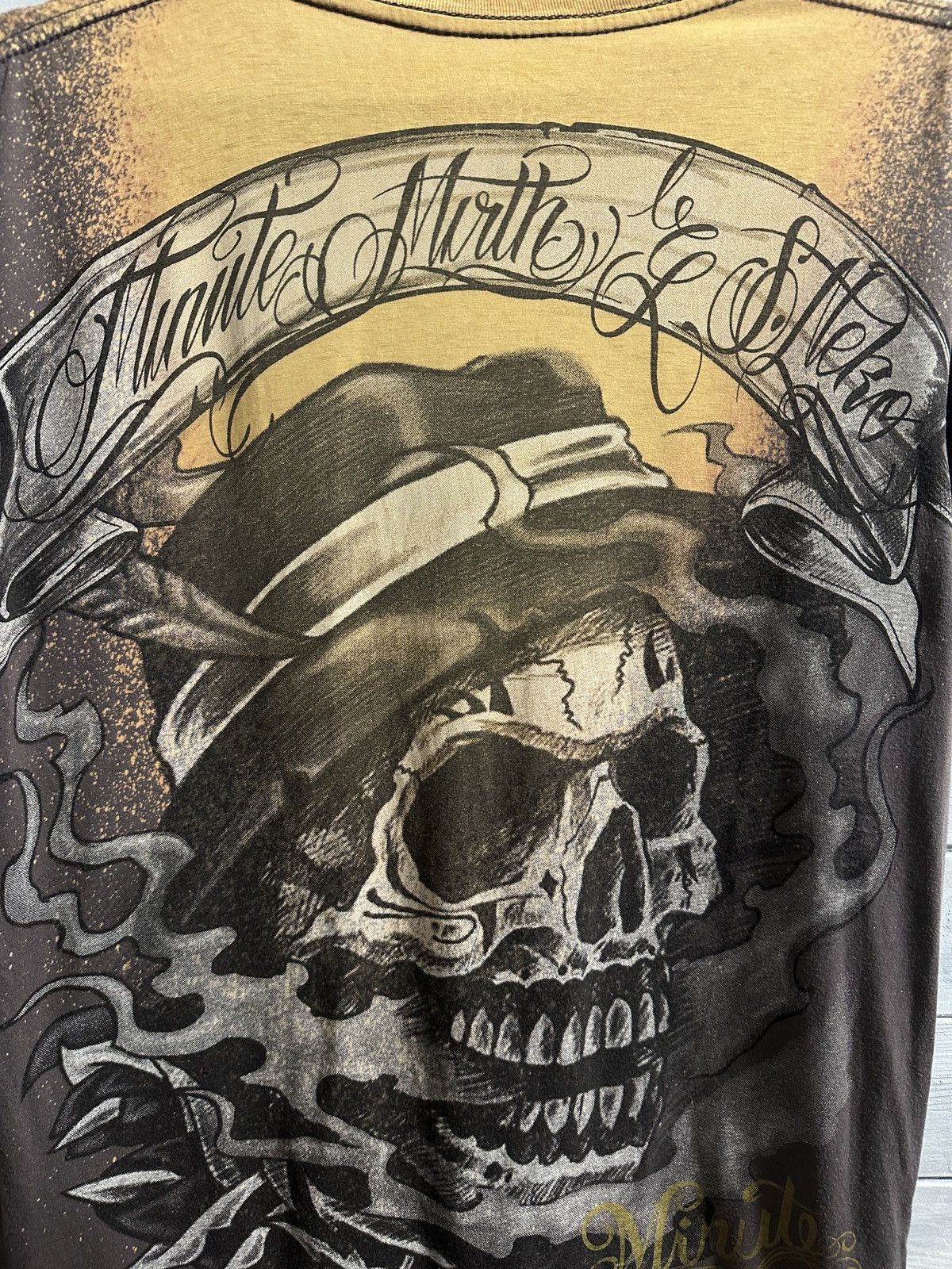 Affliction Rare T-Shirt Skull Minute Mirth Vintage Y2K Ed Hardy Style Size US M / EU 48-50 / 2 - 7 Thumbnail