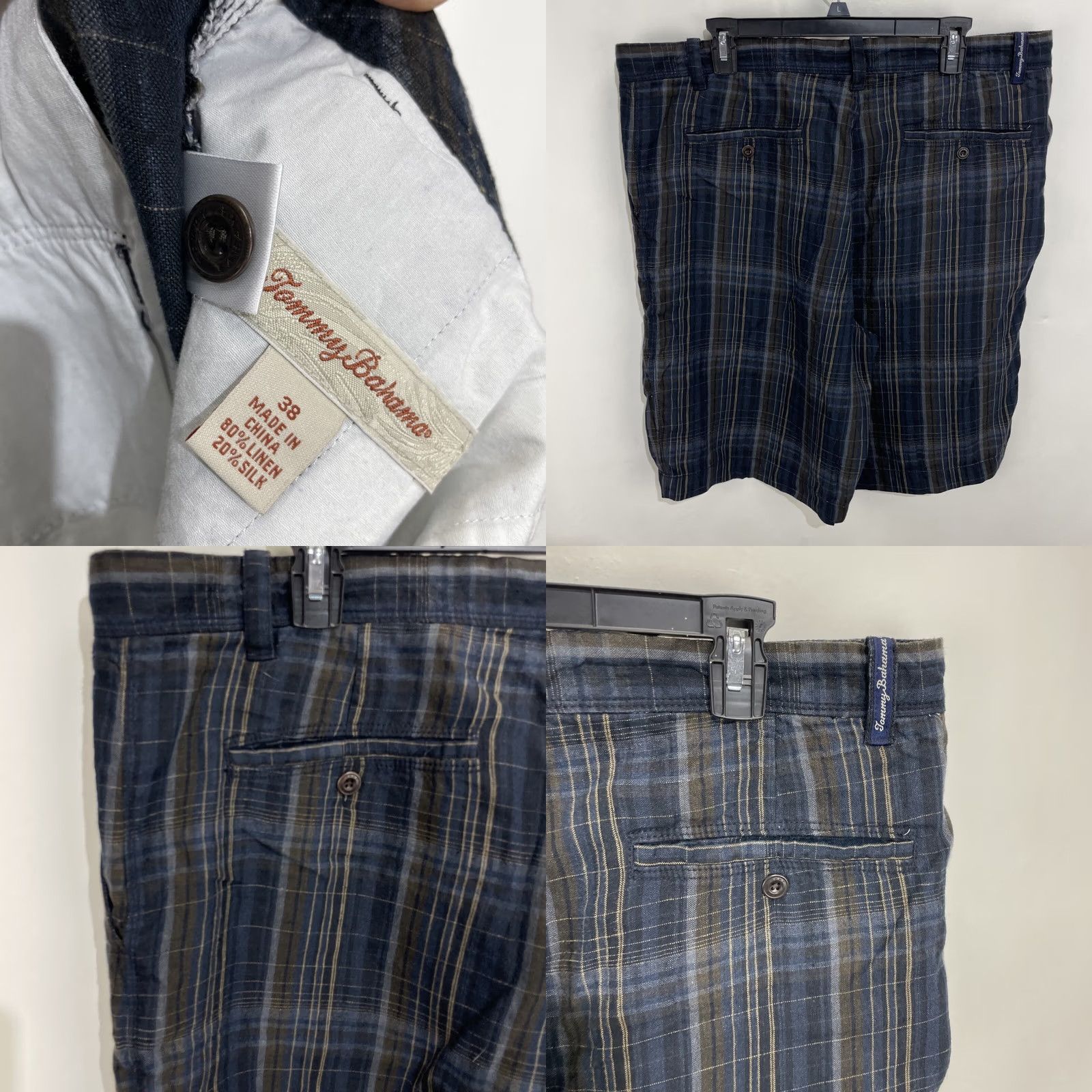 Tommy Bahama Tommy Bahama Shorts Mens 38 Blue Plaid Paradise Nation Linen Silk Blend Casual 5-Pocket Inseam 10 Zip Button. Size US 38 / EU 54 - 8 Thumbnail
