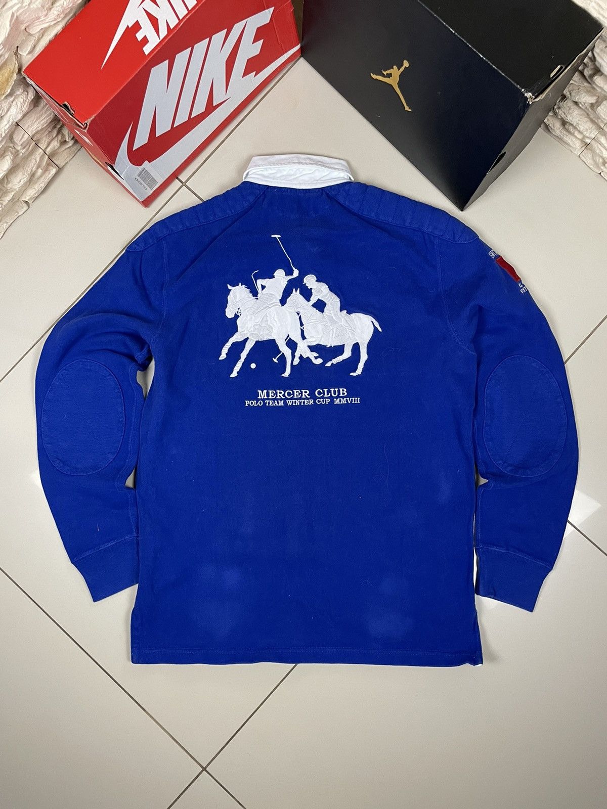 Polo Ralph Lauren × Vintage Vintage Polo Ralph Lauren Rugby Sweatshirt Big Logo Y2K 90s Size US S / EU 44-46 / 1 - 5 Thumbnail