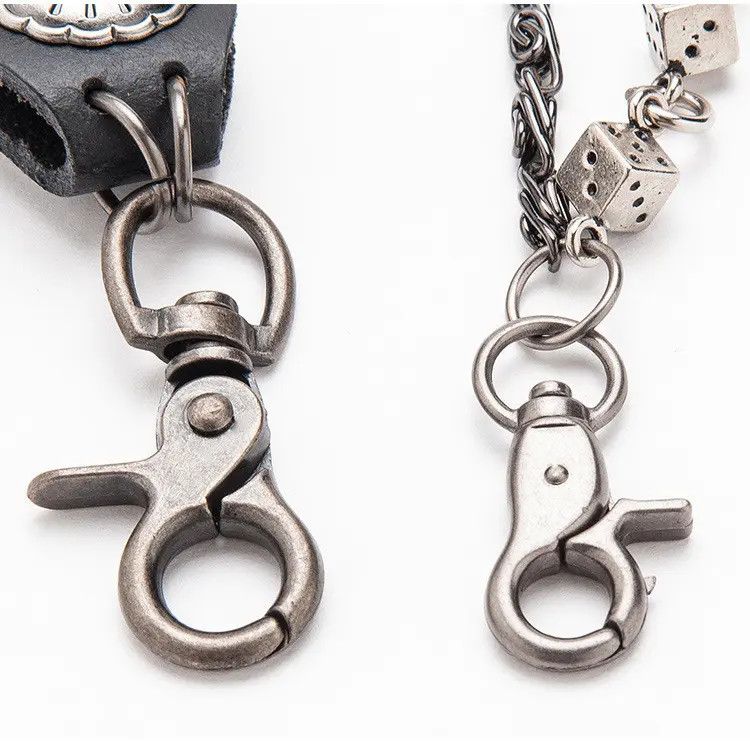 Vintage 2 layers Alloy Solid Dice Wallet Chain Size ONE SIZE - 7 Thumbnail
