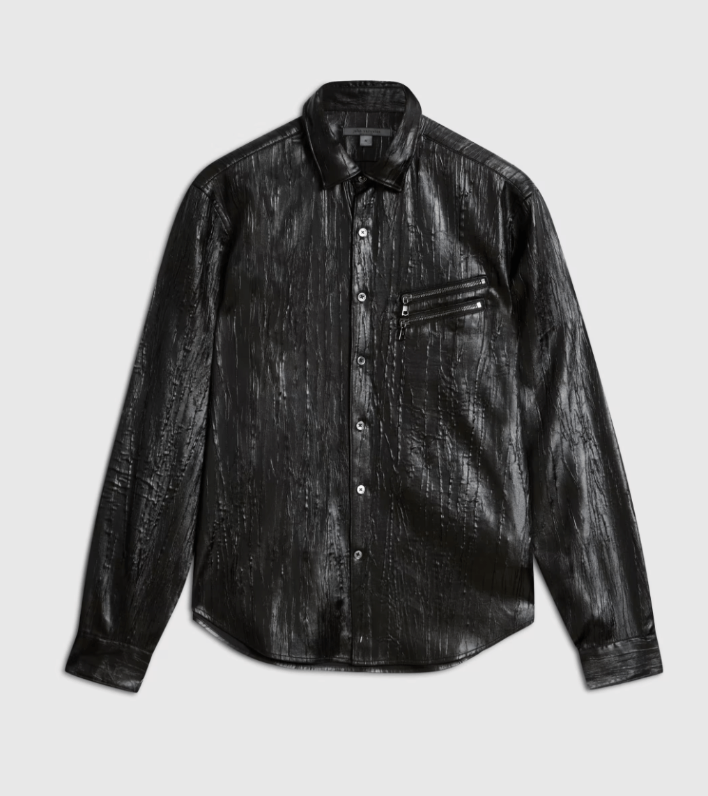John Varvatos Crinkle Finish Shirt Size US M / EU 48-50 / 2 - 2 Thumbnail