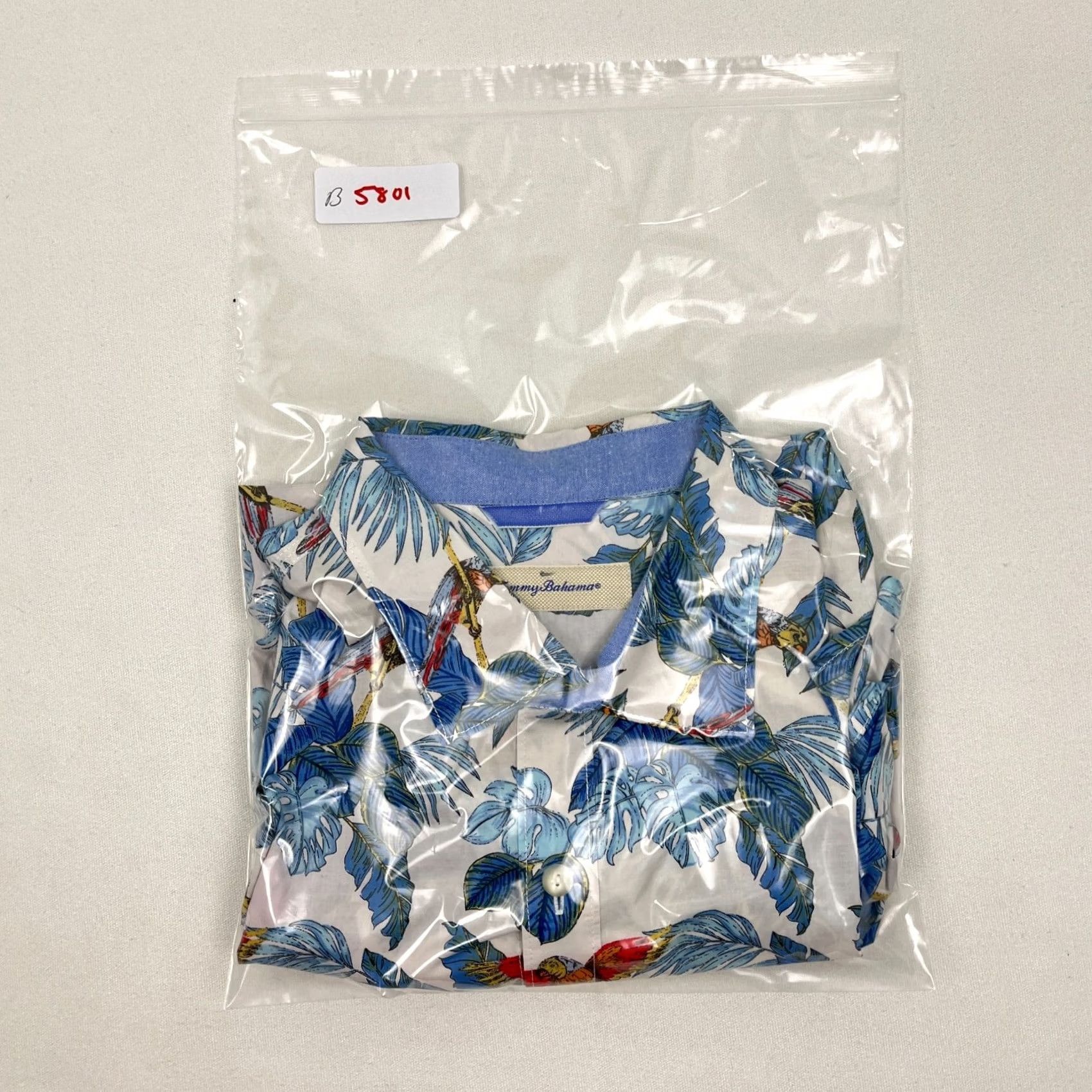 Tommy Bahama Tommy Bahama Shirt Mens XL Blue Floral 24 Parrot Fronds Hawaiian Tropic Vacation Shirt Size US XL / EU 56 / 4 - 8 Thumbnail