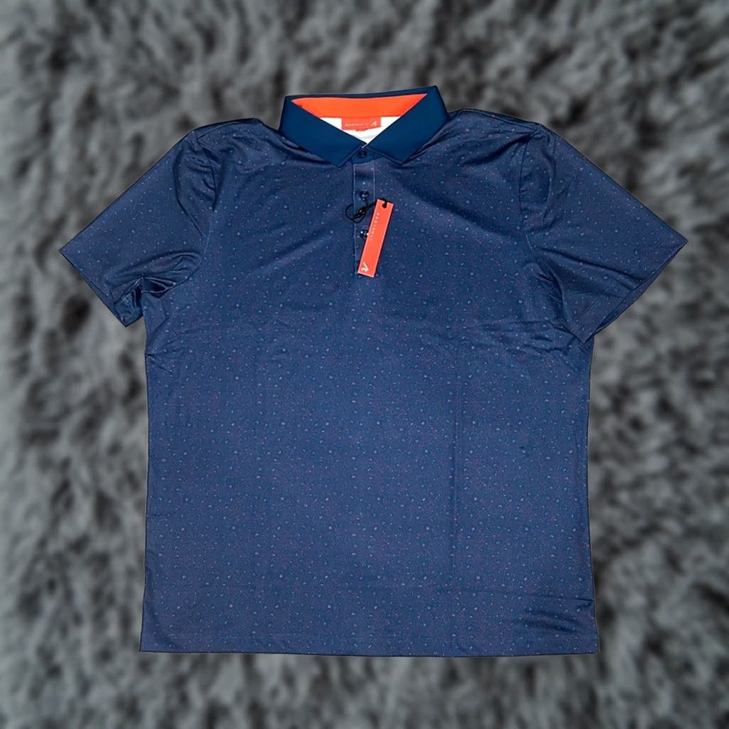 Vintage Redvanly Belmont Floral PurePoly Performance Stretch Admiral Golf Polo XL Men's Polo Shirt Navy/Blue Size US XL / EU 56 / 4 - 1 Thumbnail