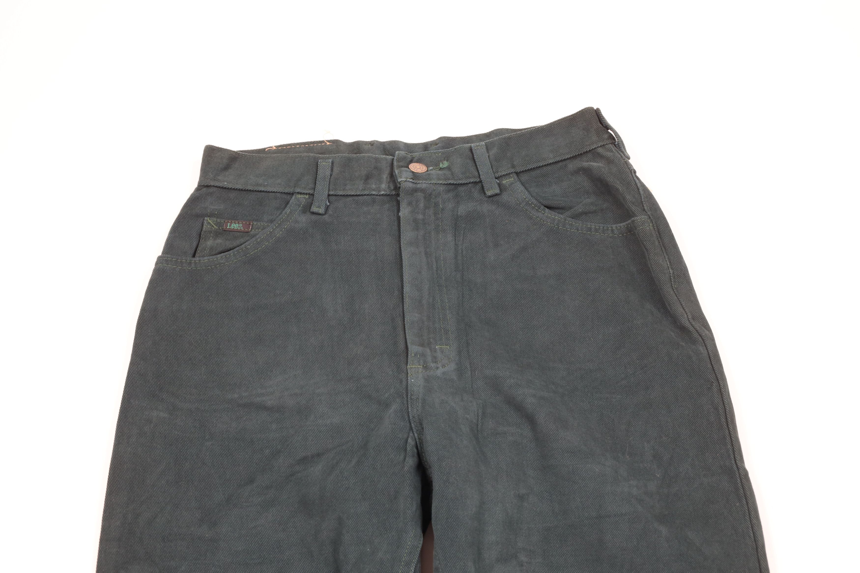 Lee Deadstock Vintage 90s Lee Tapered Leg Denim Jeans Green USA Size 34" / US 12 / IT 48 - 2 Thumbnail