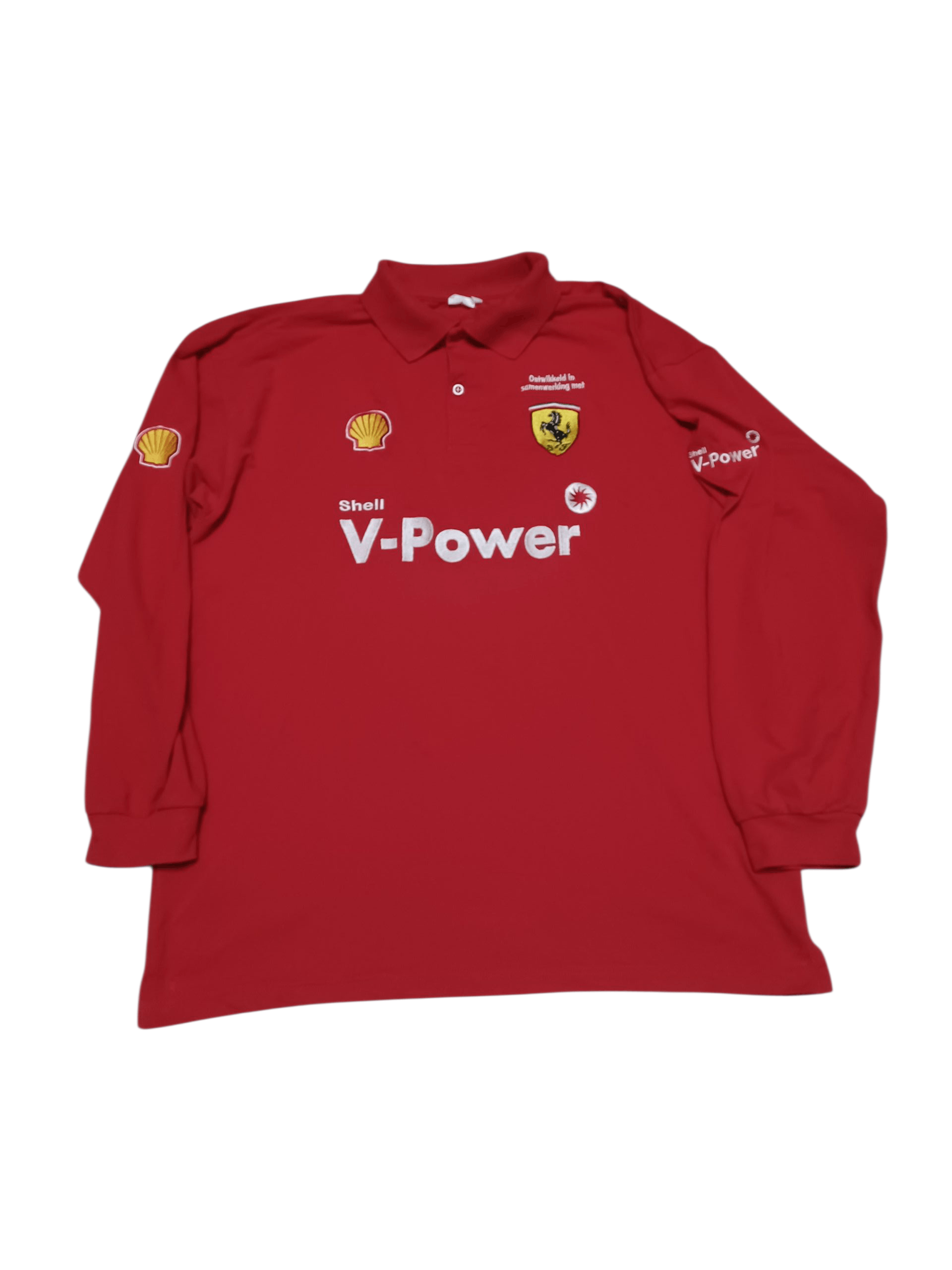 FERRARI VINTAGE V-POWER SHELL FORMULA 1 RUGBY SHIRT