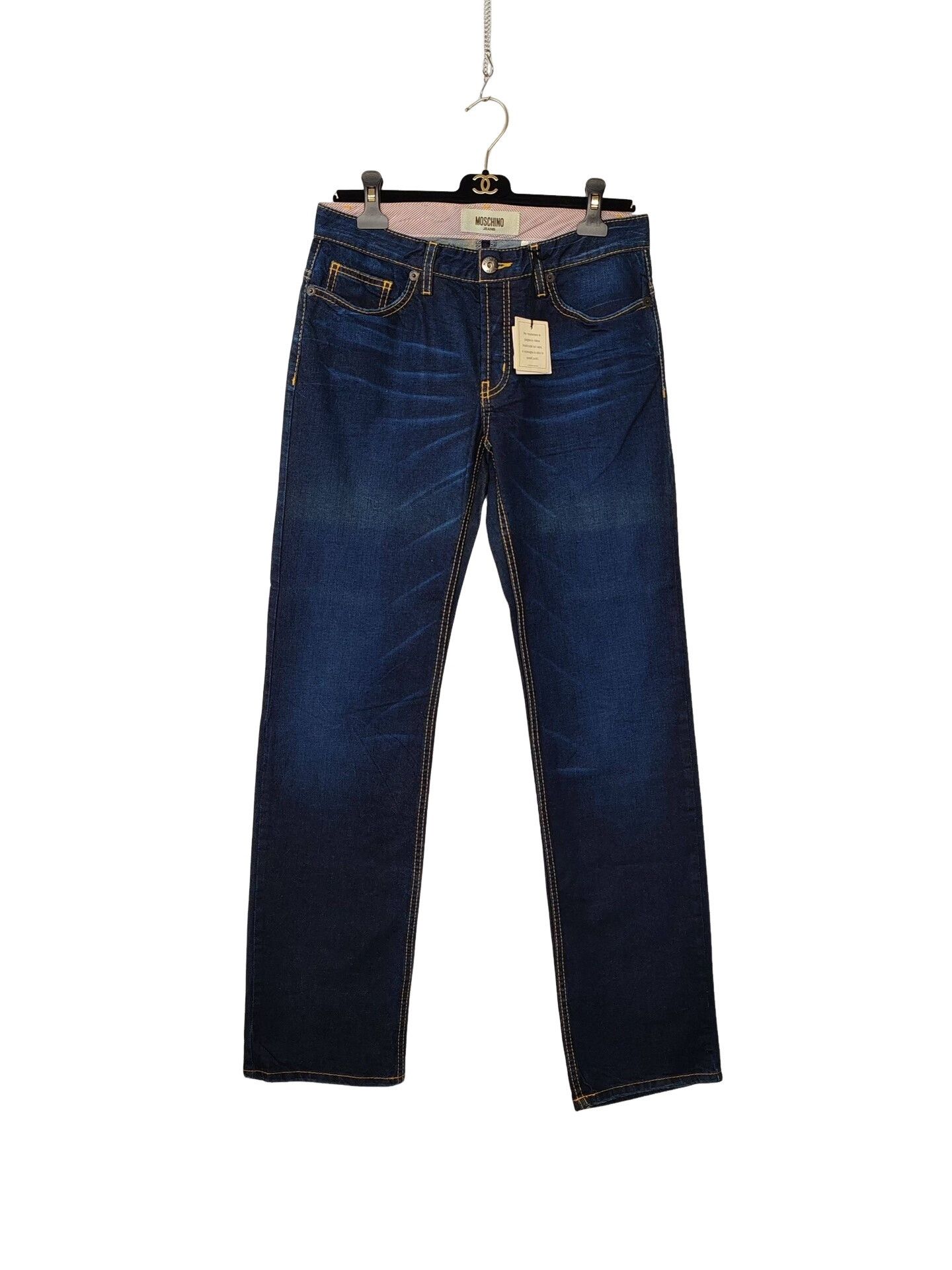 Moschino Moschino Metal Logo Denim Jeans Size 31 Size US 31 - 1 Thumbnail