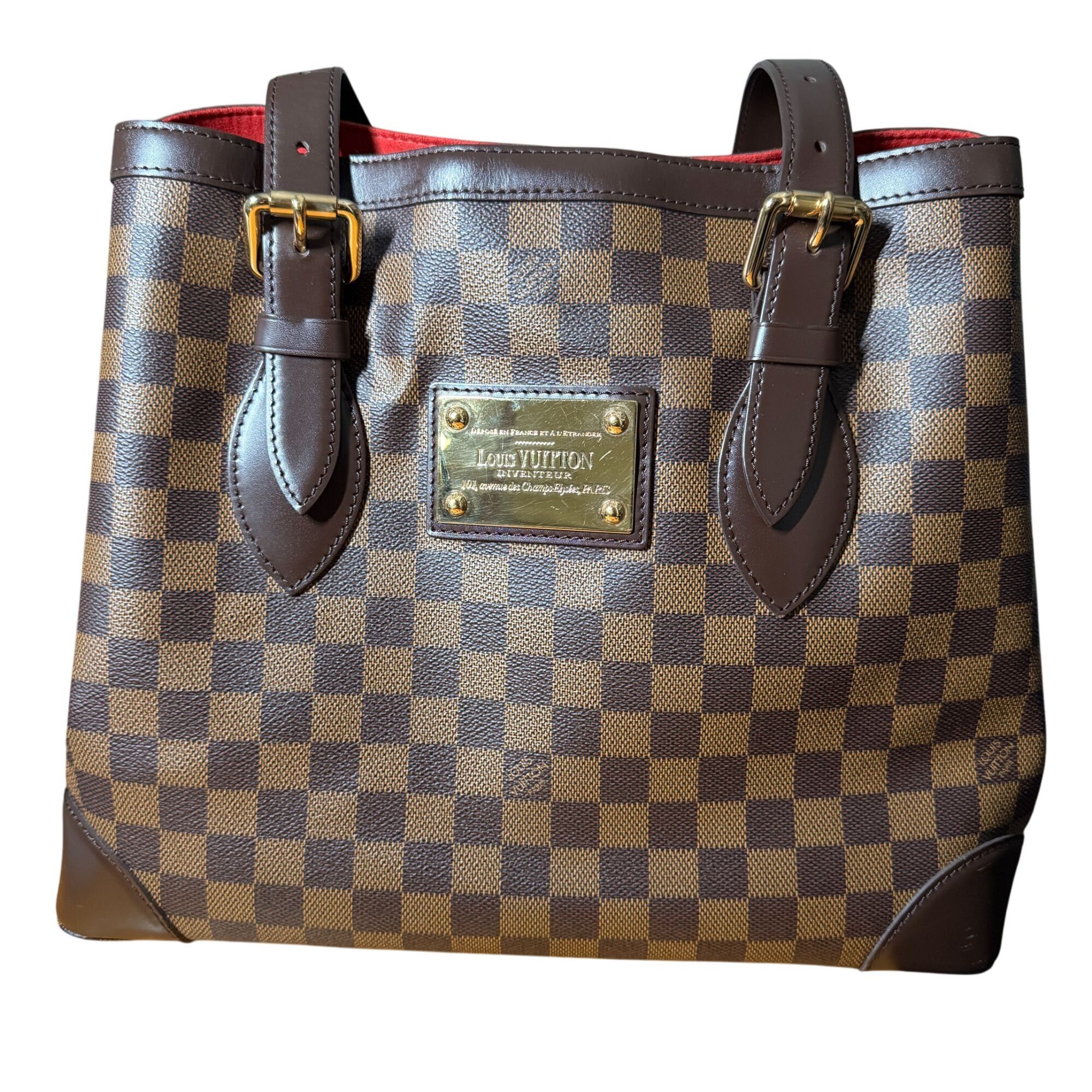 Louis Vuitton Louis Vuitton Damier Ebene Hampstead MM Medium Size Tote Vin Size ONE SIZE - 1 Thumbnail